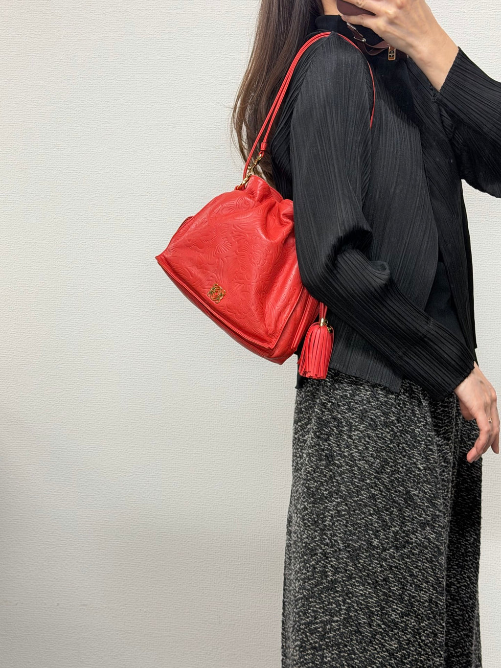 LOEWE Leather Bucket Shoulderbag