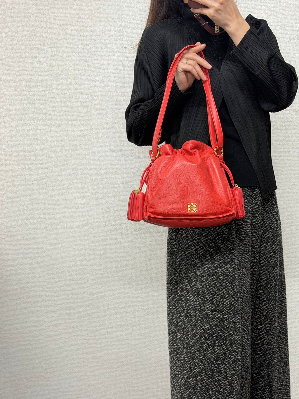 LOEWE Leather Bucket Shoulderbag