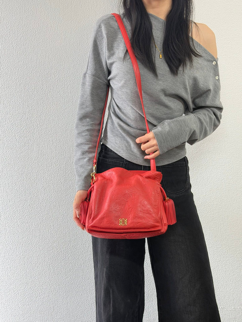 LOEWE Leather Bucket Shoulderbag