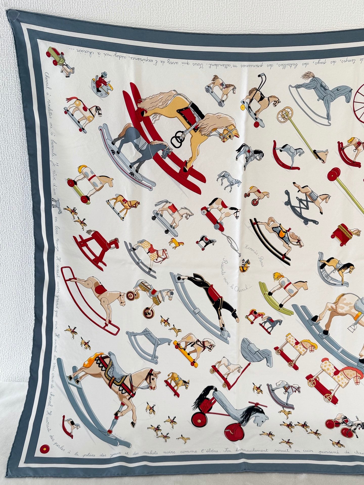 HERMES RACONTE MOI LE CHEVAL Silk Scarf 90'