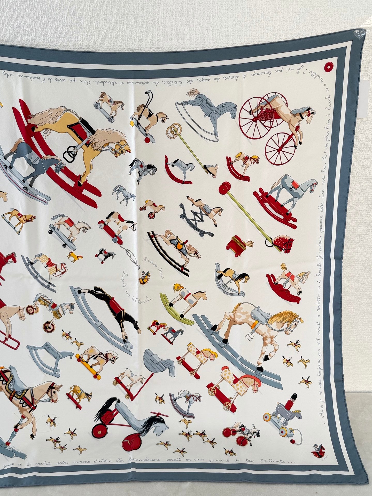 HERMES RACONTE MOI LE CHEVAL Silk Scarf 90'