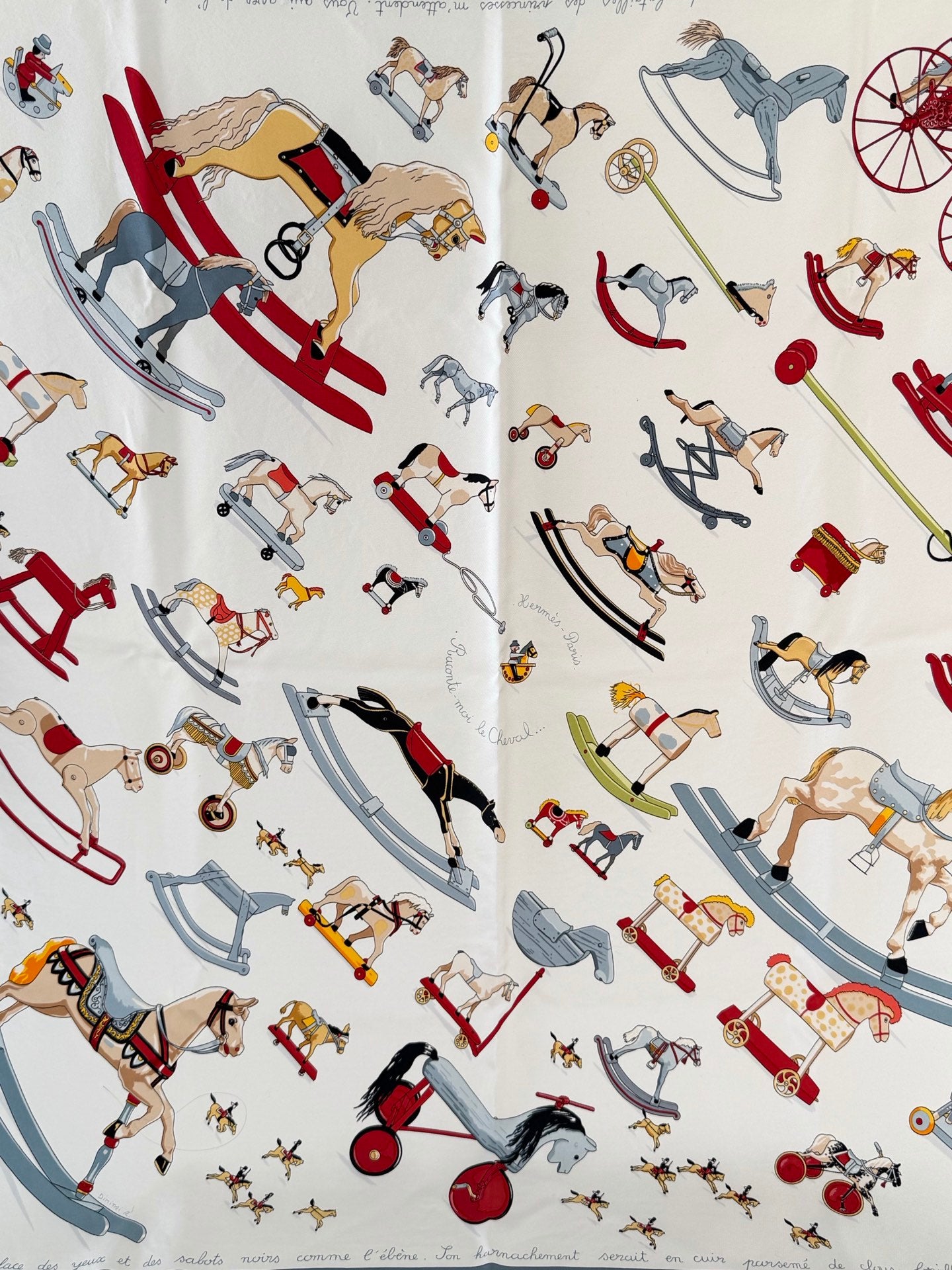 HERMES RACONTE MOI LE CHEVAL Silk Scarf 90'