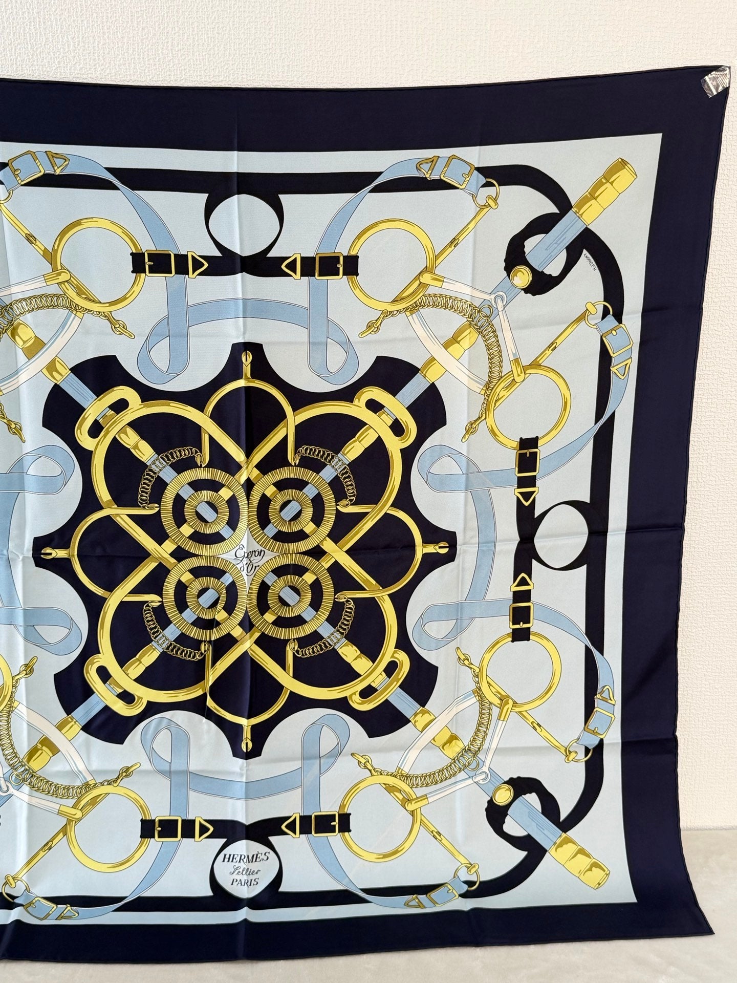 HERMES Eperon d'Or Silk Scarf 90'