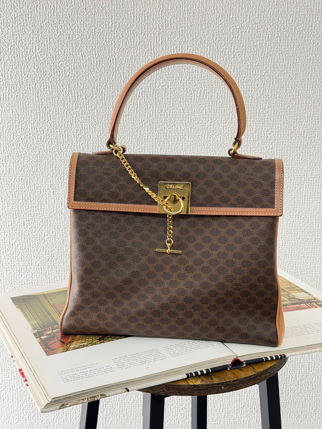 CELINE Macadam Kelly Handbag
