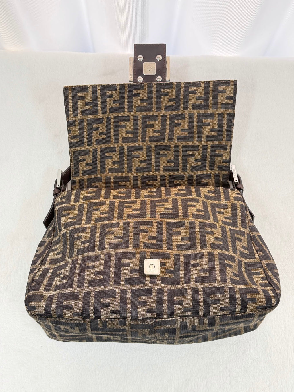 FENDI ZUCCA Baguette Handbag