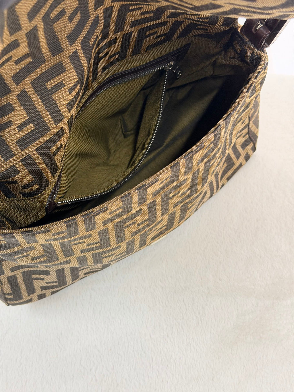 FENDI ZUCCA Baguette Handbag