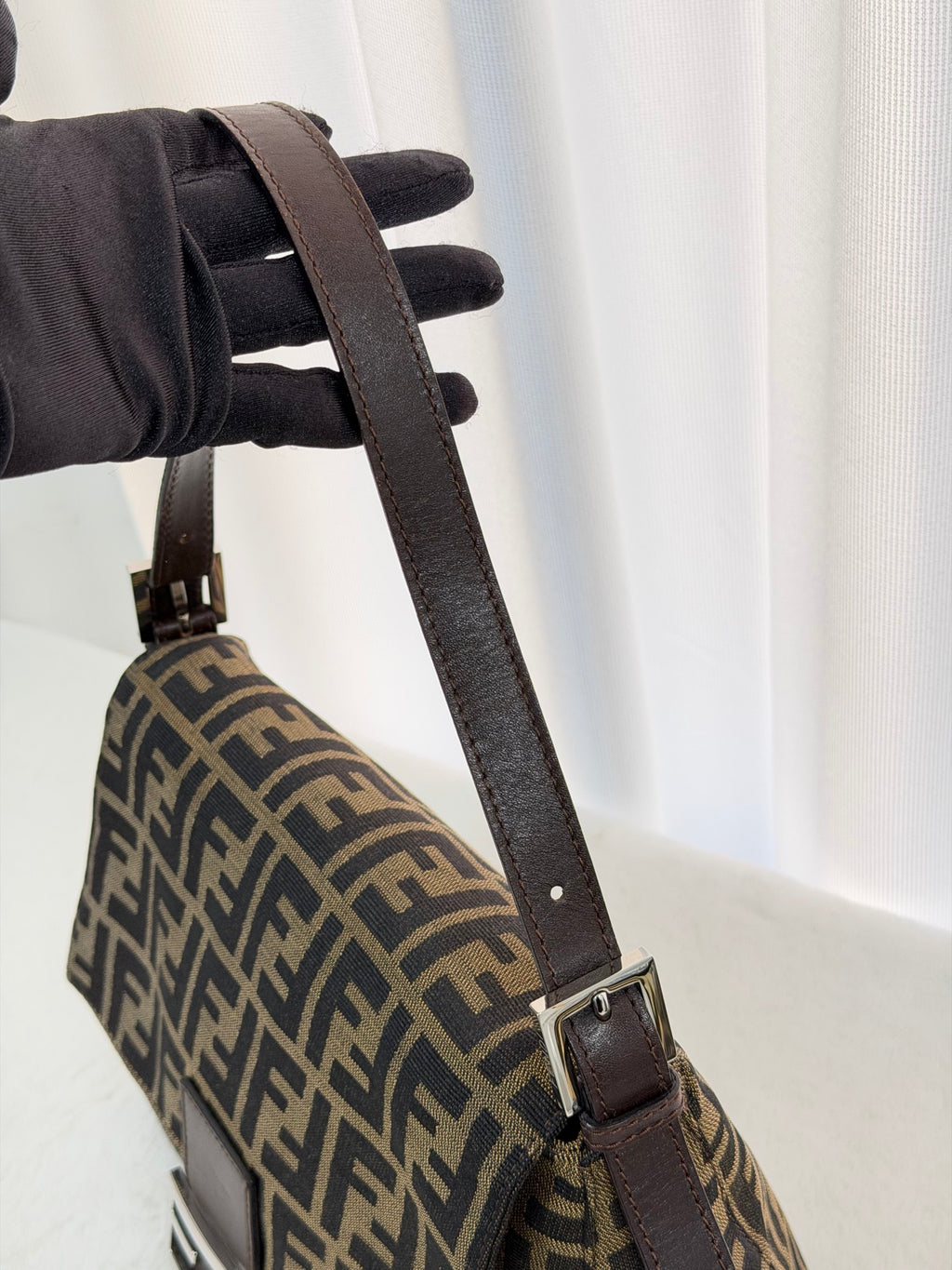 FENDI ZUCCA Baguette Handbag