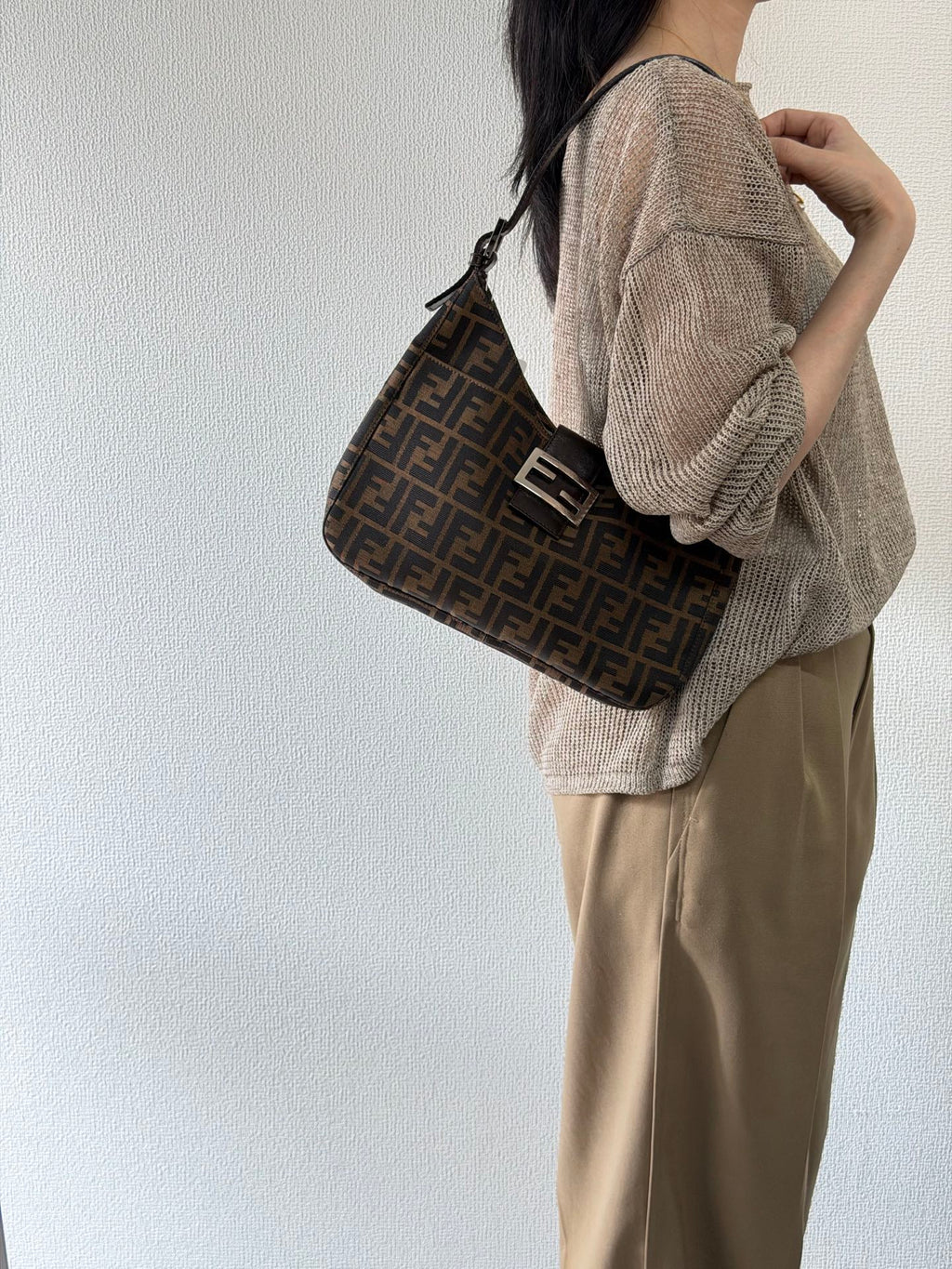 Fendi Zucca Hobo Shoulderbag
