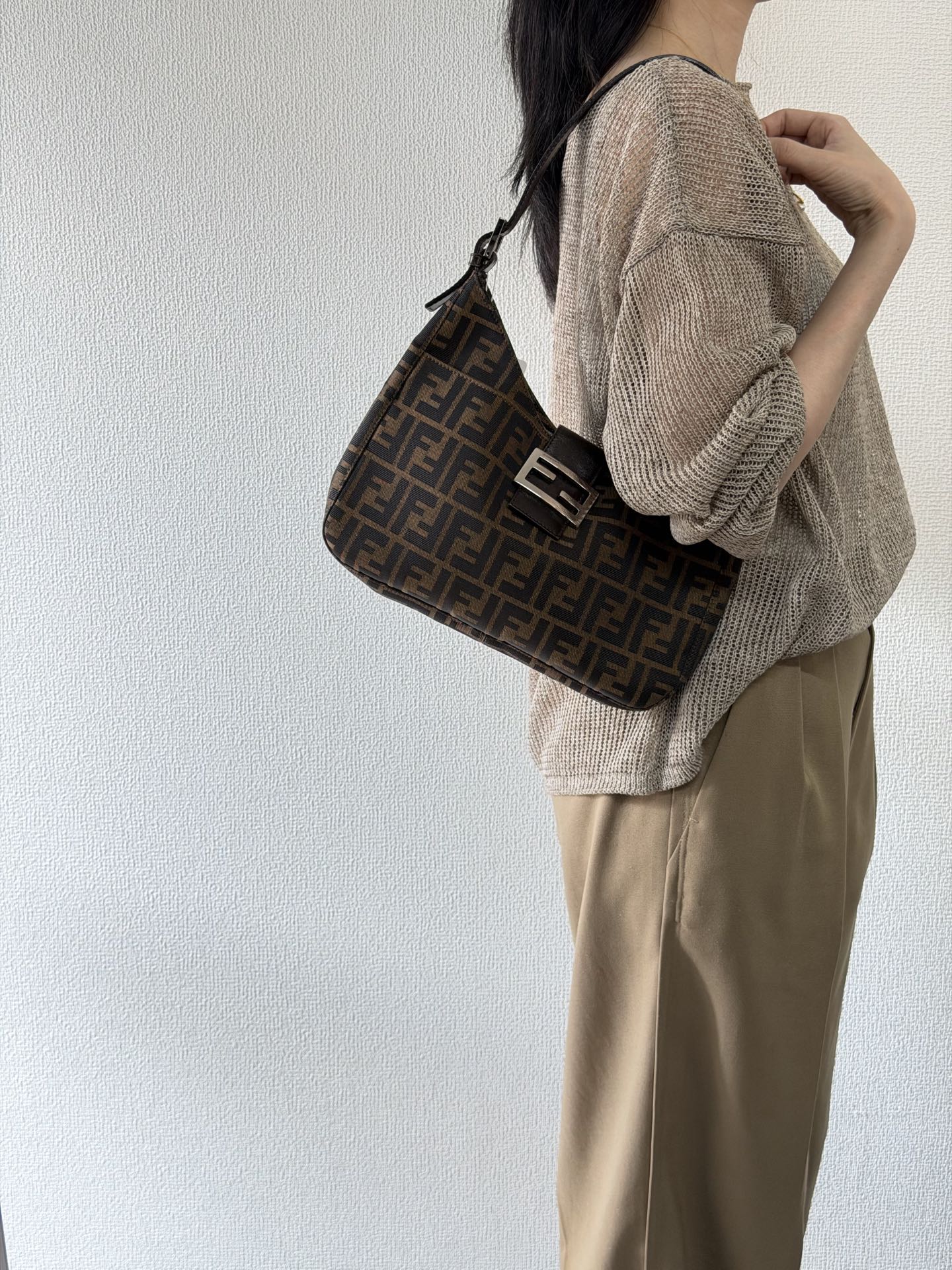 Fendi Zucca Hobo Shoulderbag