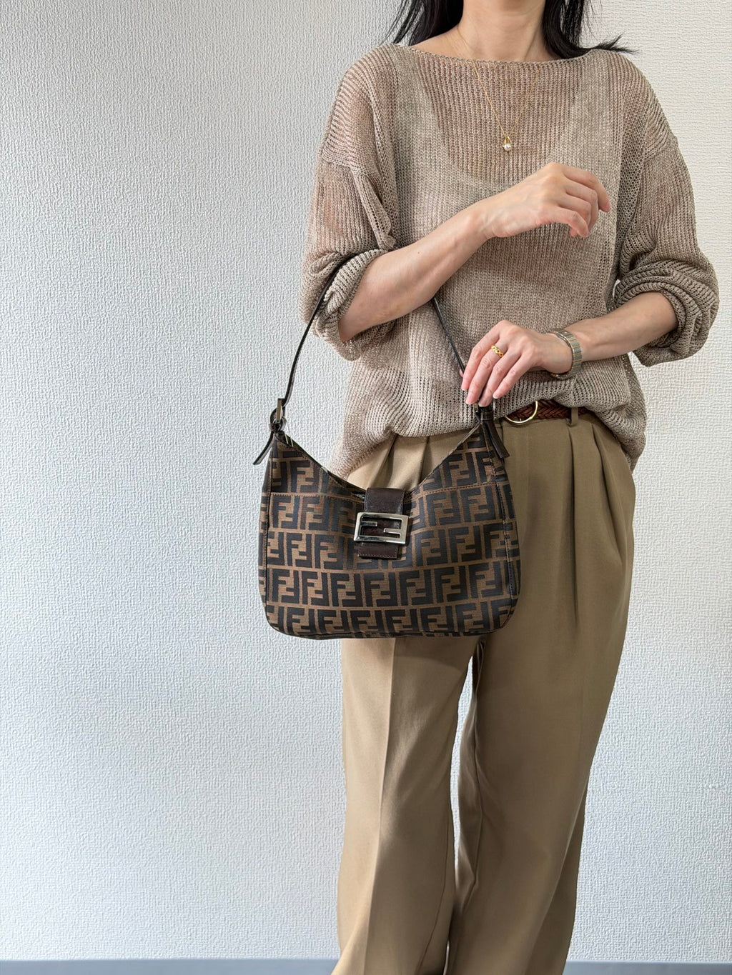 Fendi Zucca Hobo Shoulderbag