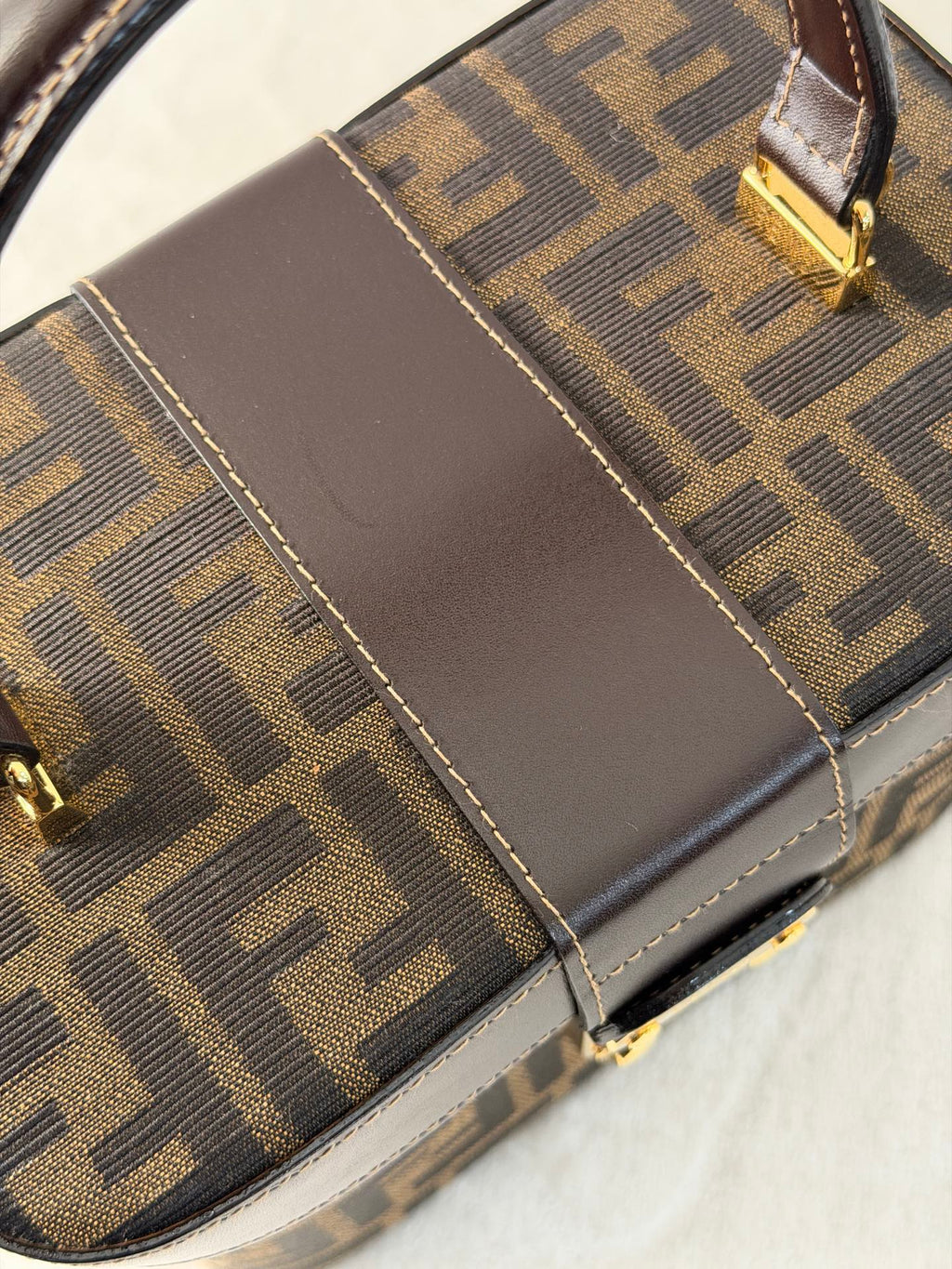 FENDI  AUTH FENDI ZUCCA VANITY BAG
