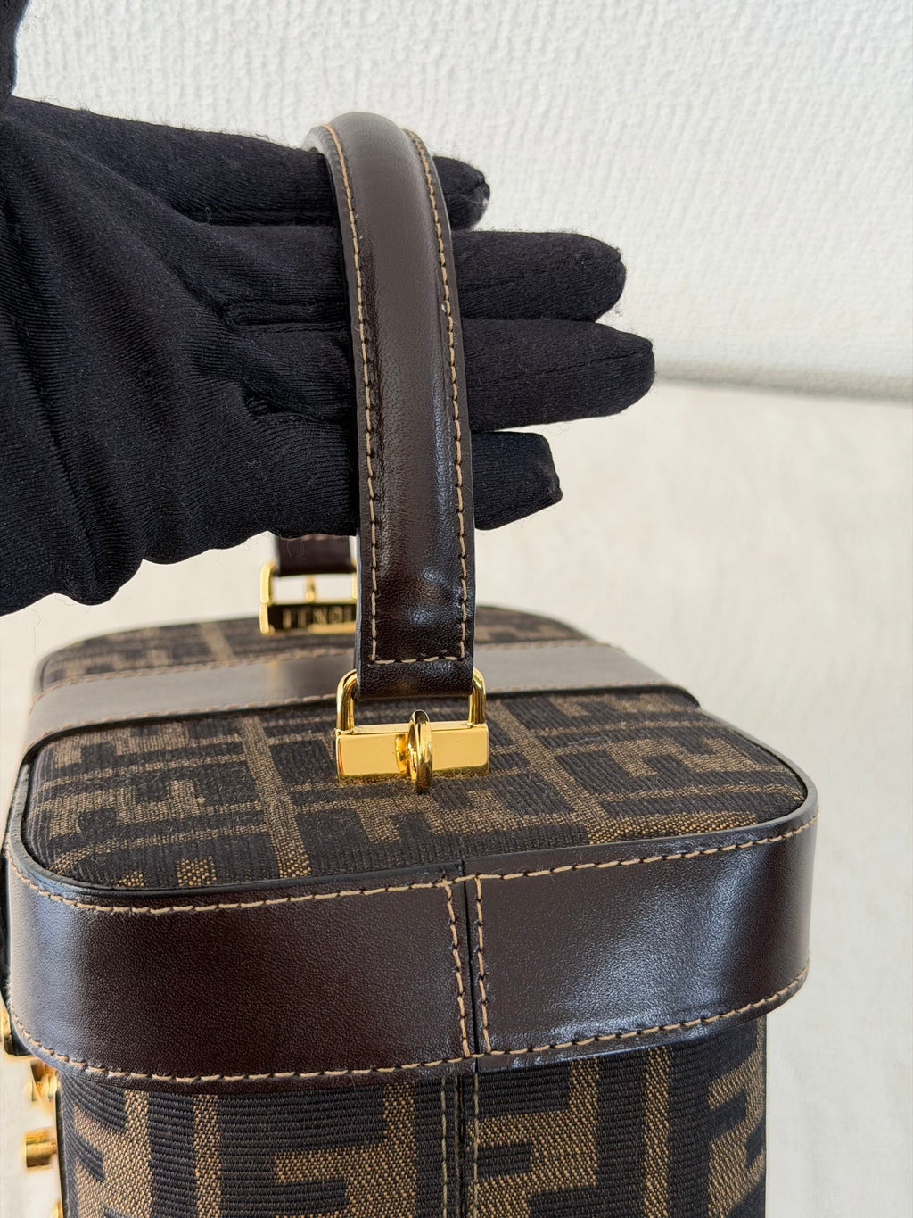 FENDI  AUTH FENDI ZUCCA VANITY BAG