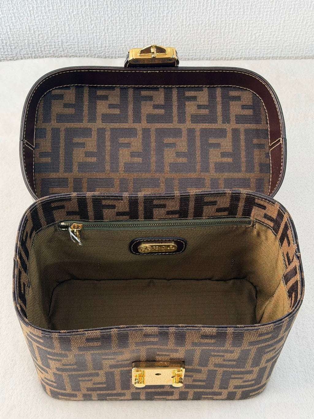 FENDI  AUTH FENDI ZUCCA VANITY BAG