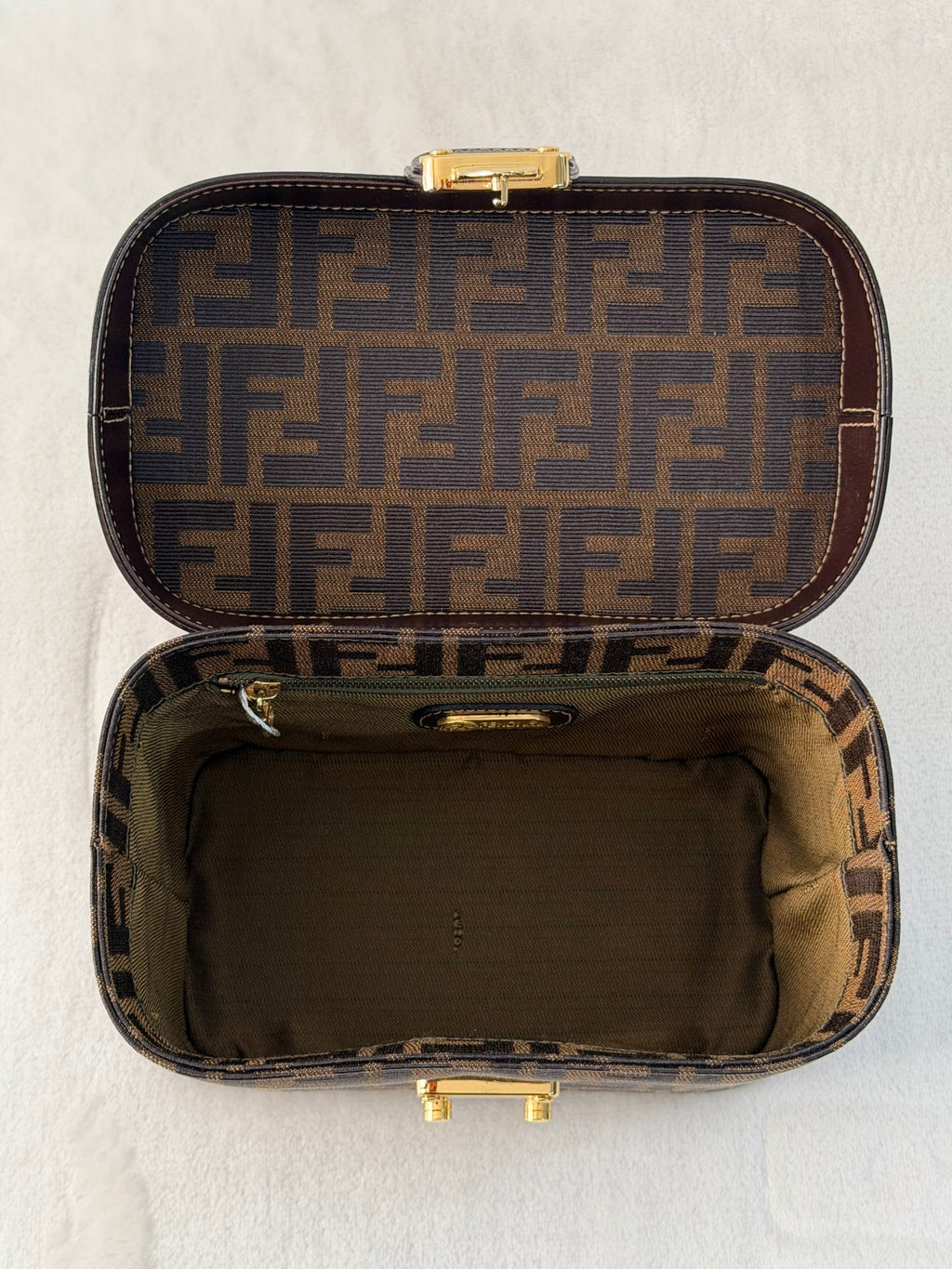 FENDI  AUTH FENDI ZUCCA VANITY BAG