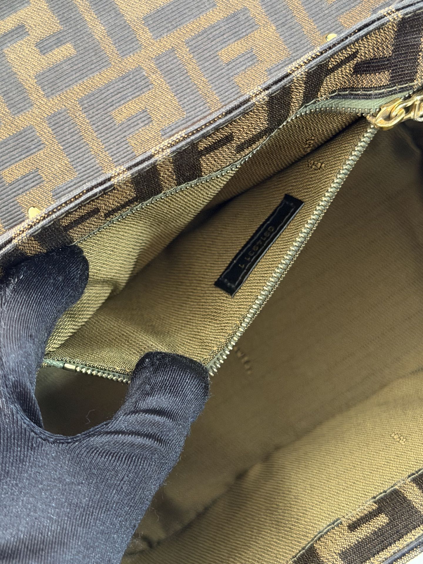 FENDI  AUTH FENDI ZUCCA VANITY BAG