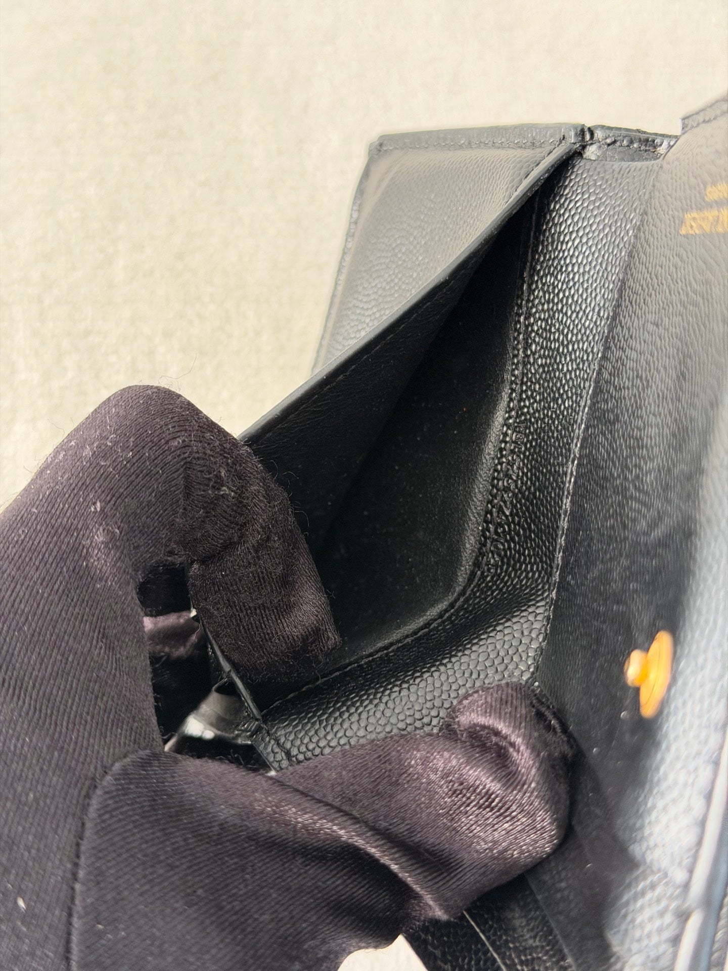 SAINT LAURENT Cassandre quilted textured-leather wallet