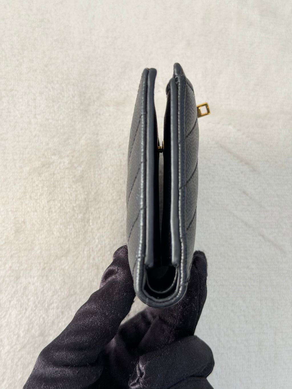 SAINT LAURENT Cassandre quilted textured-leather wallet