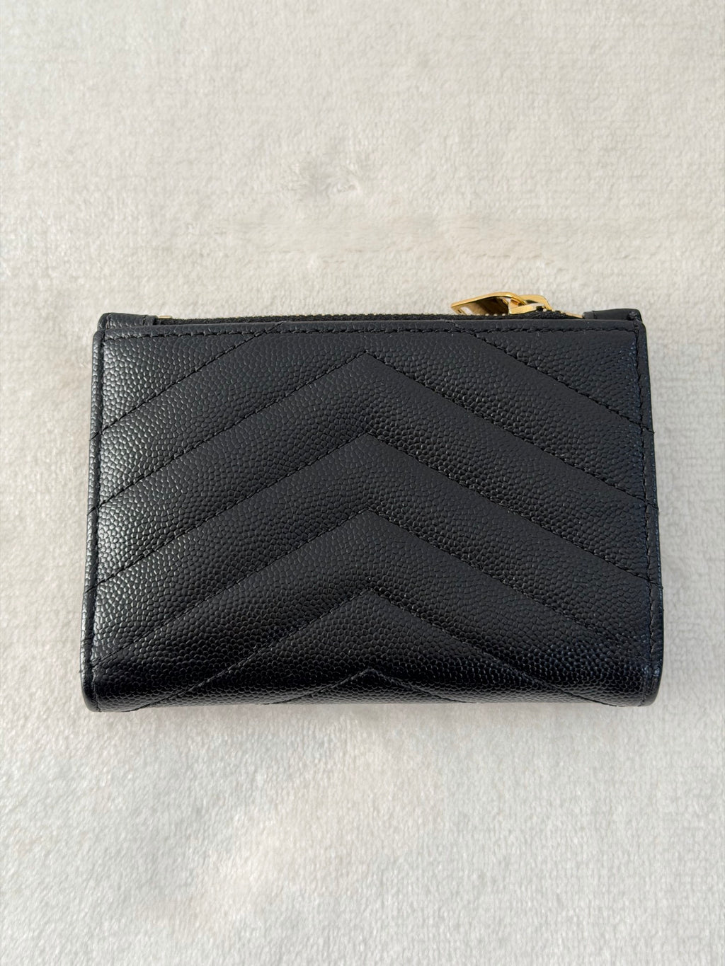 SAINT LAURENT Cassandre quilted textured-leather wallet