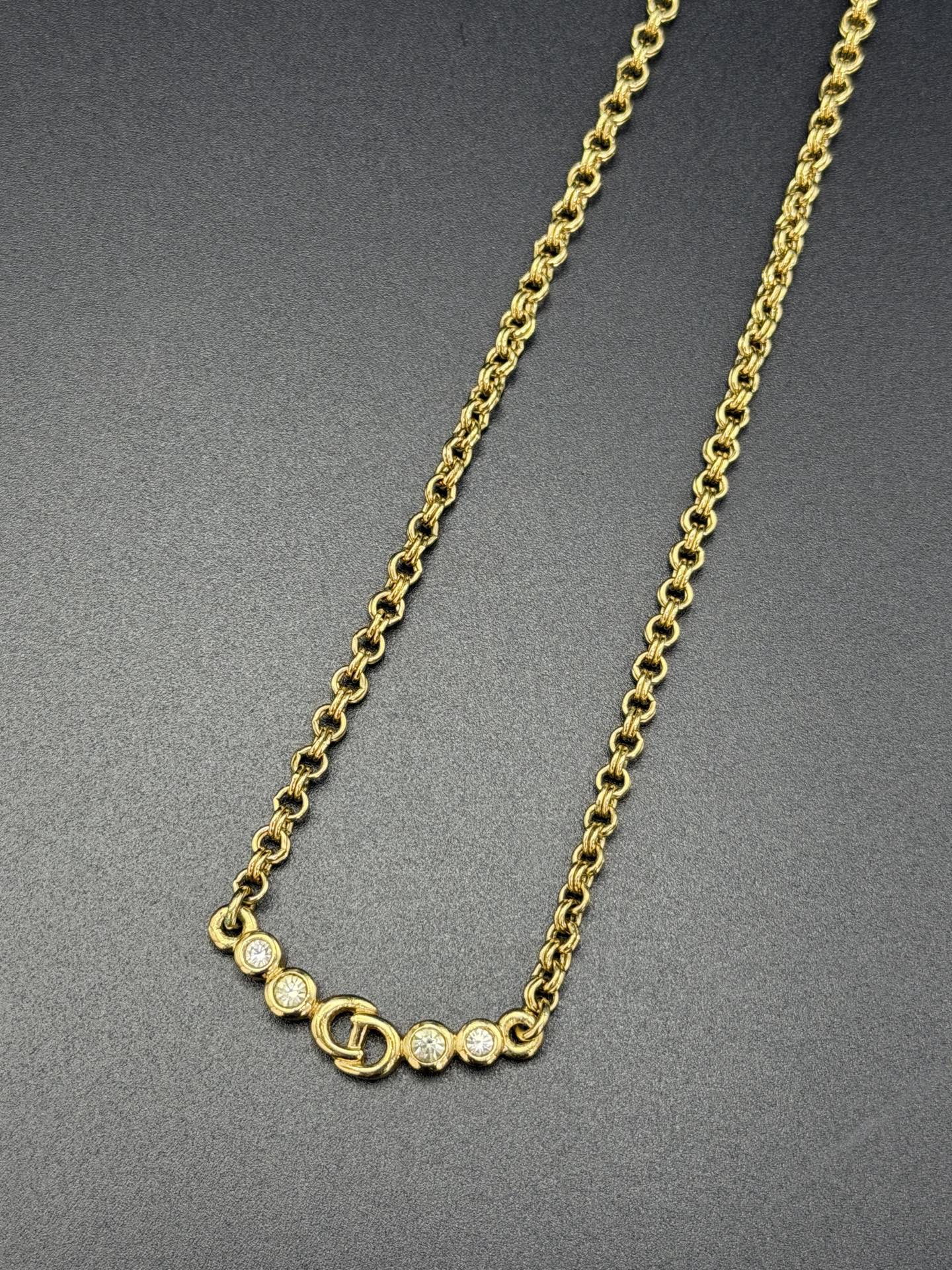 CHRISTIAN DIOR CD Logo Necklace