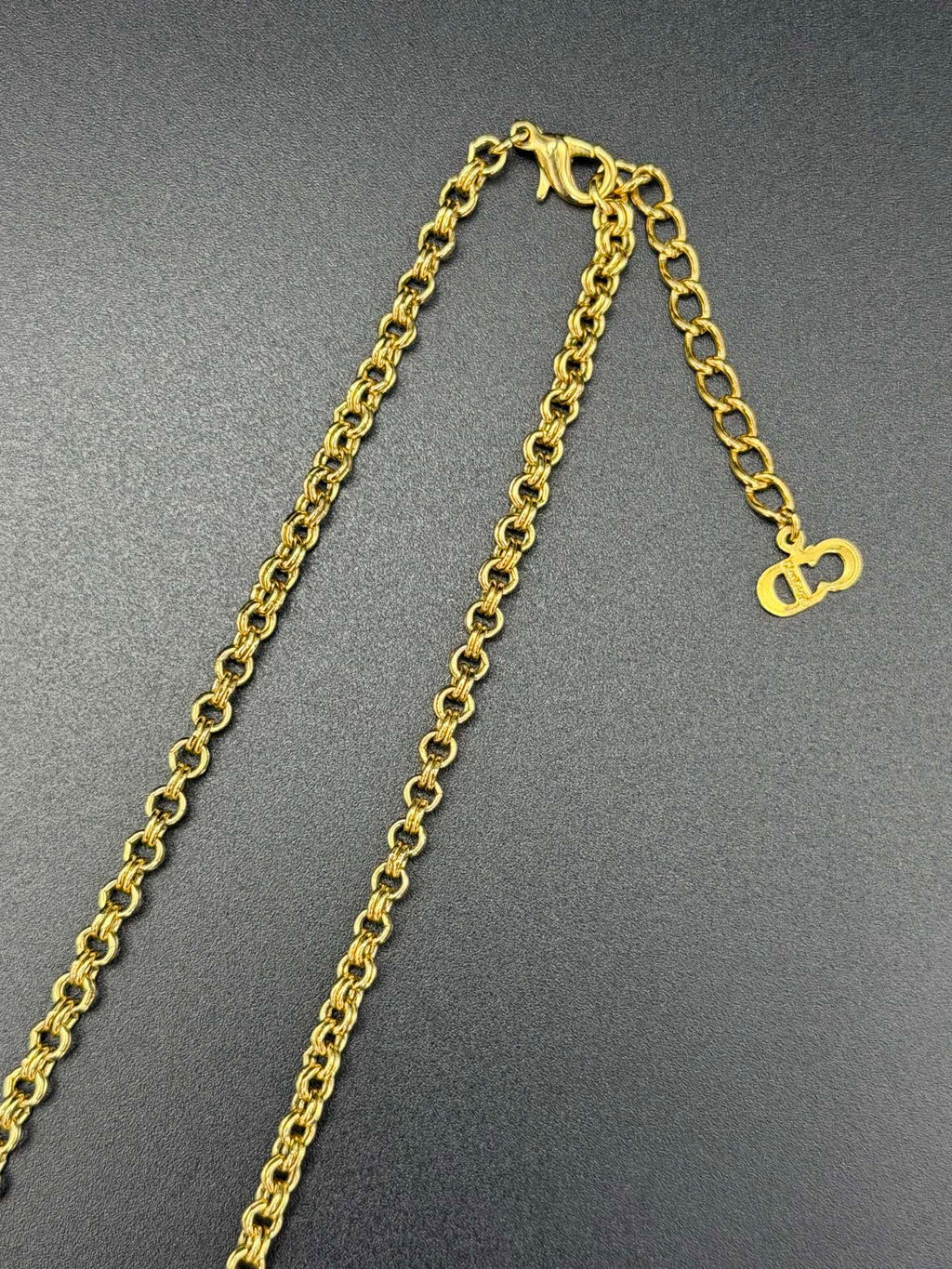 CHRISTIAN DIOR CD Logo Necklace