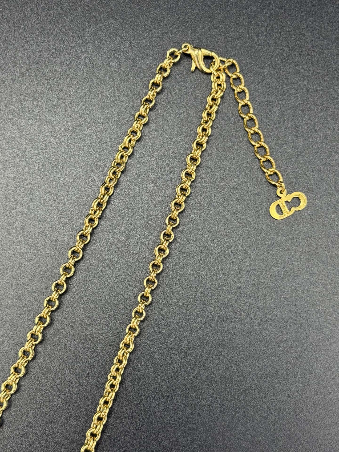 CHRISTIAN DIOR CD Logo Necklace
