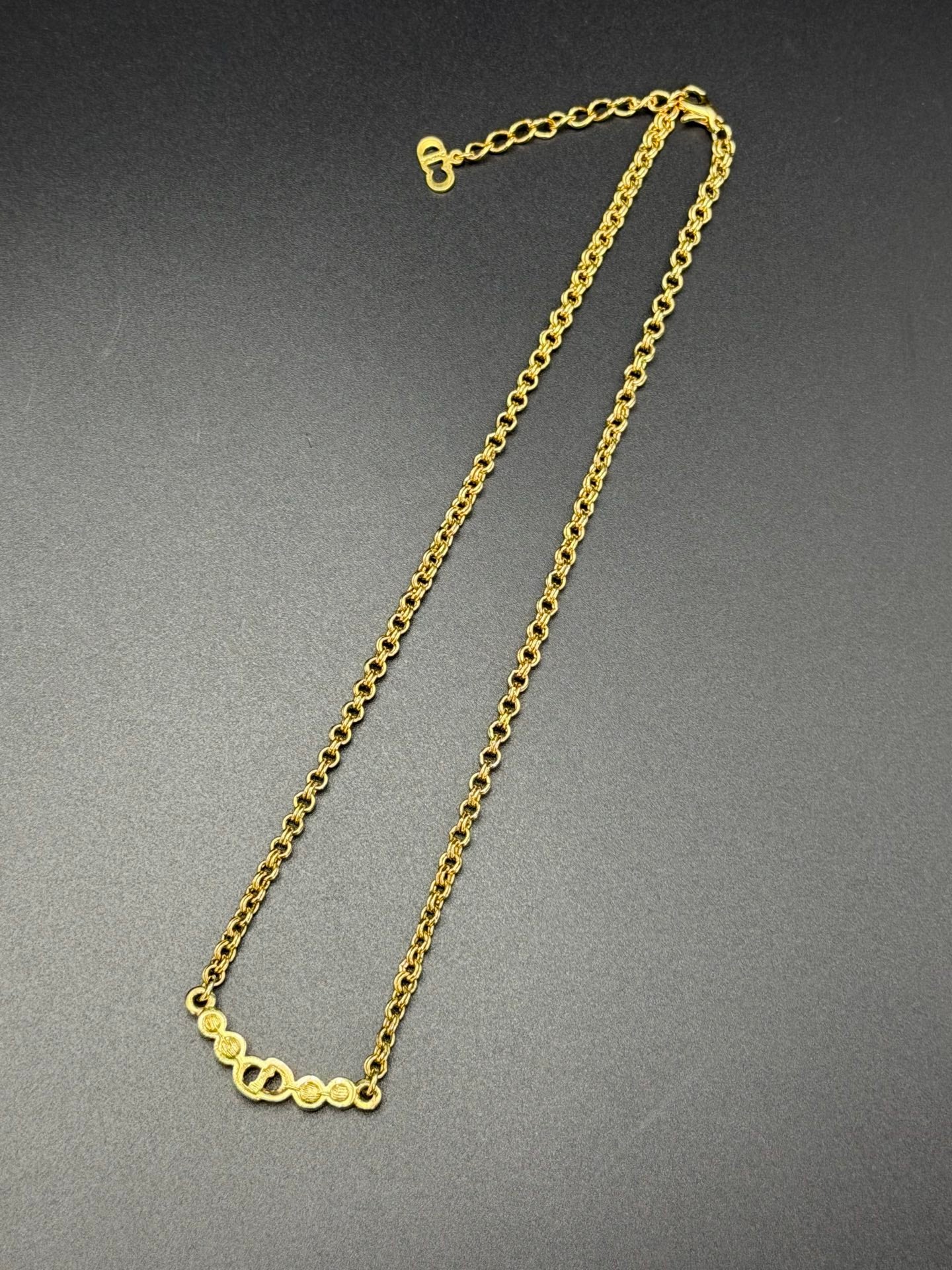 CHRISTIAN DIOR CD Logo Necklace