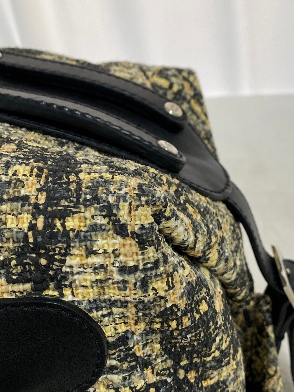CHANEL Tweed Clover Duffle Handbag