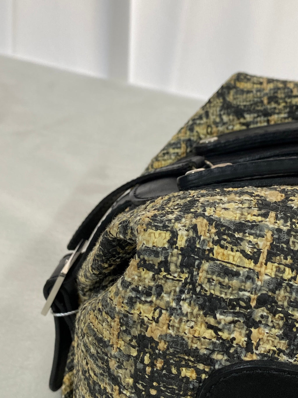 CHANEL Tweed Clover Duffle Handbag