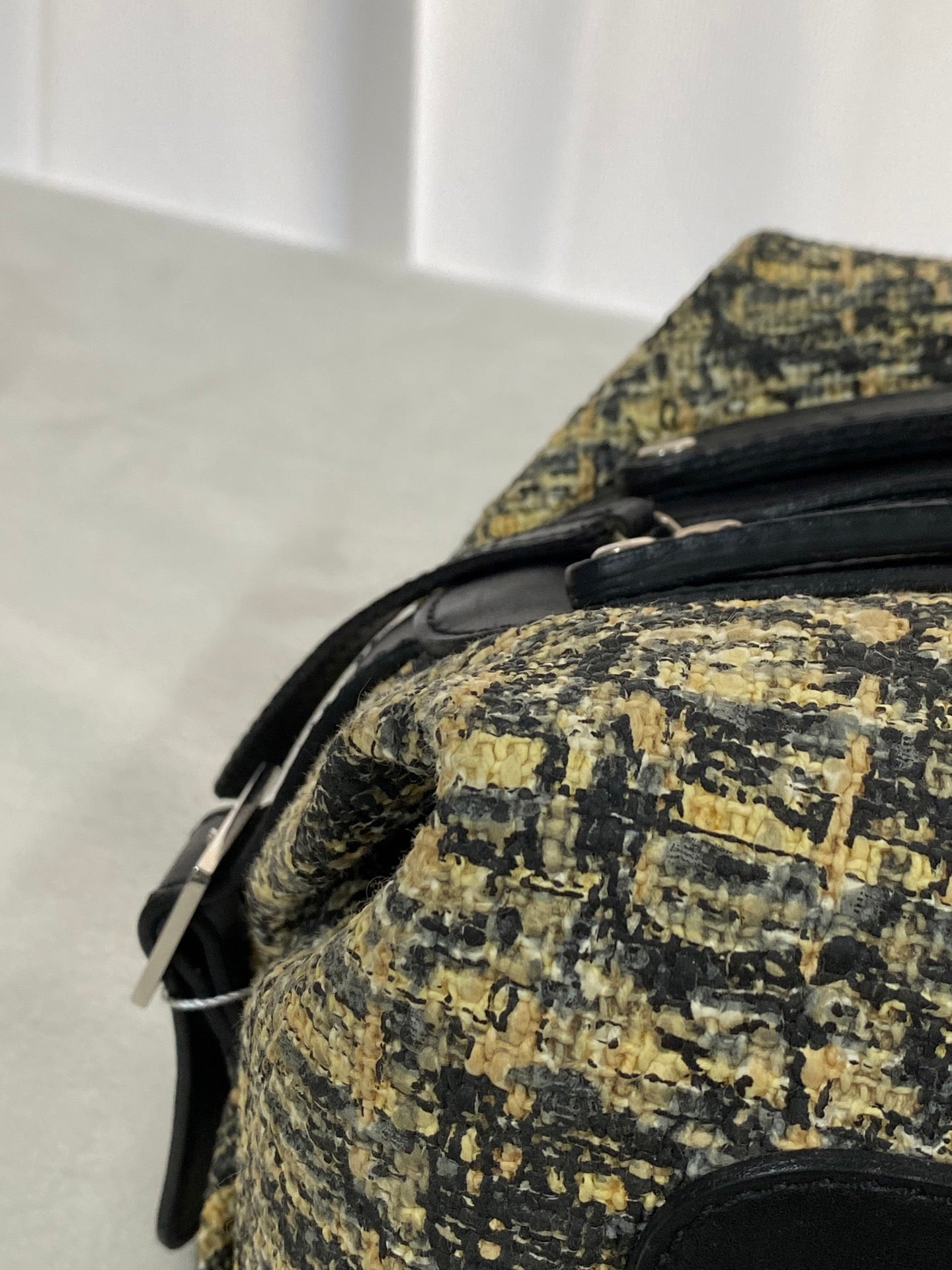CHANEL Tweed Clover Duffle Handbag
