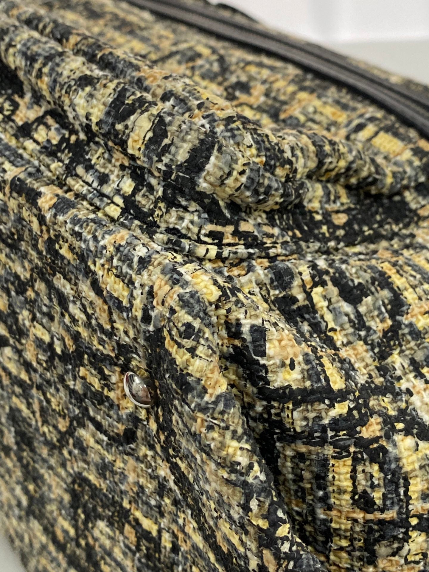 CHANEL Tweed Clover Duffle Handbag