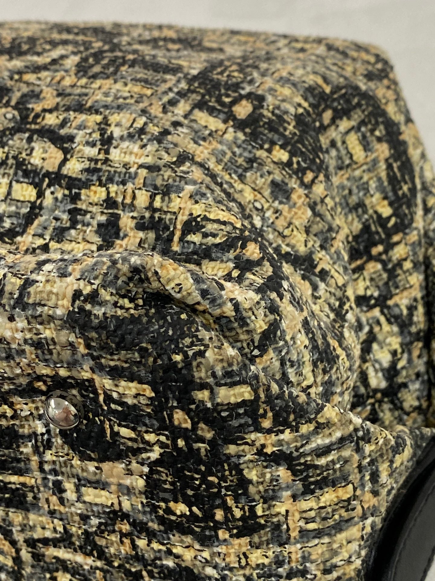 CHANEL Tweed Clover Duffle Handbag