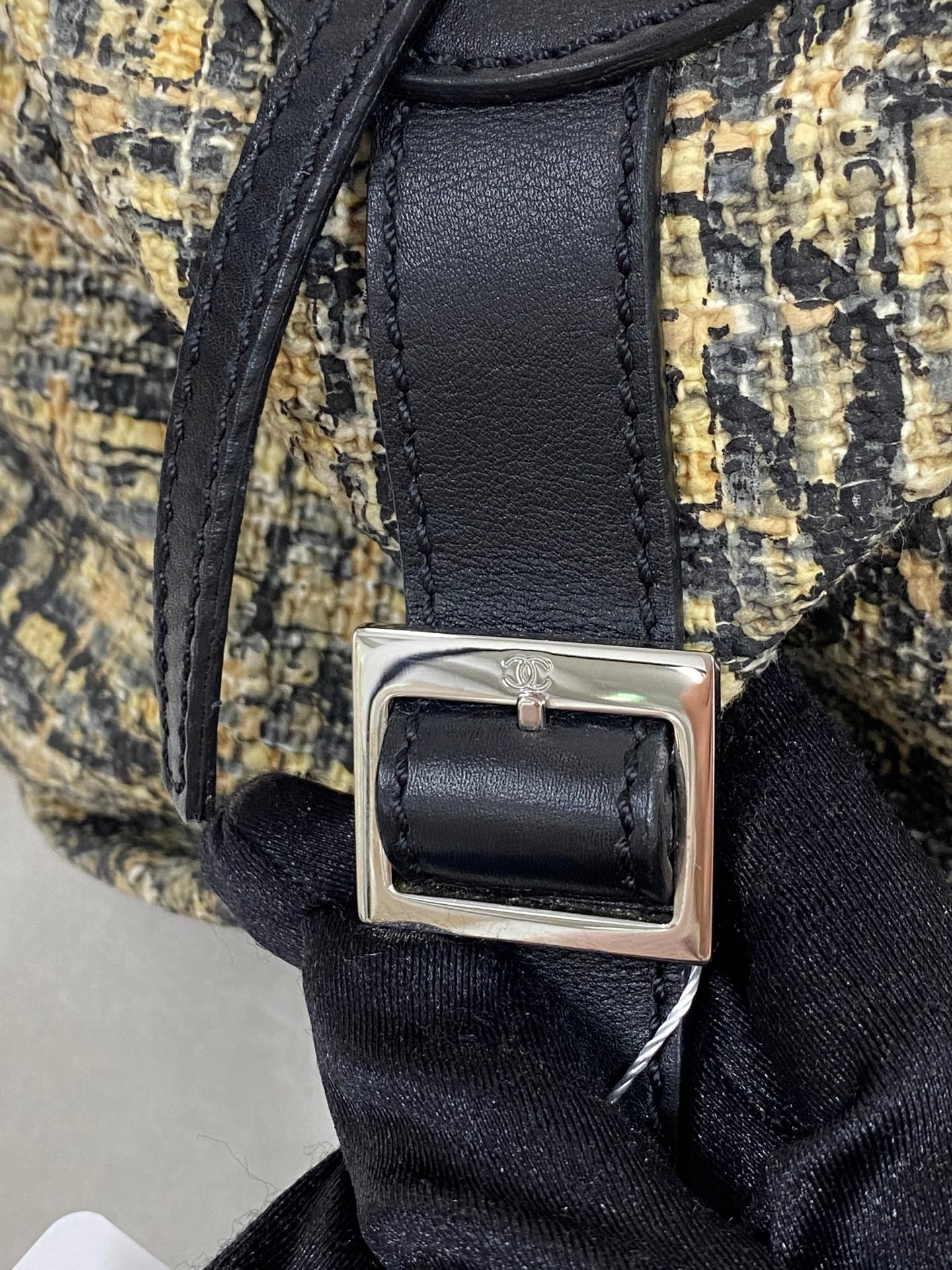 CHANEL Tweed Clover Duffle Handbag
