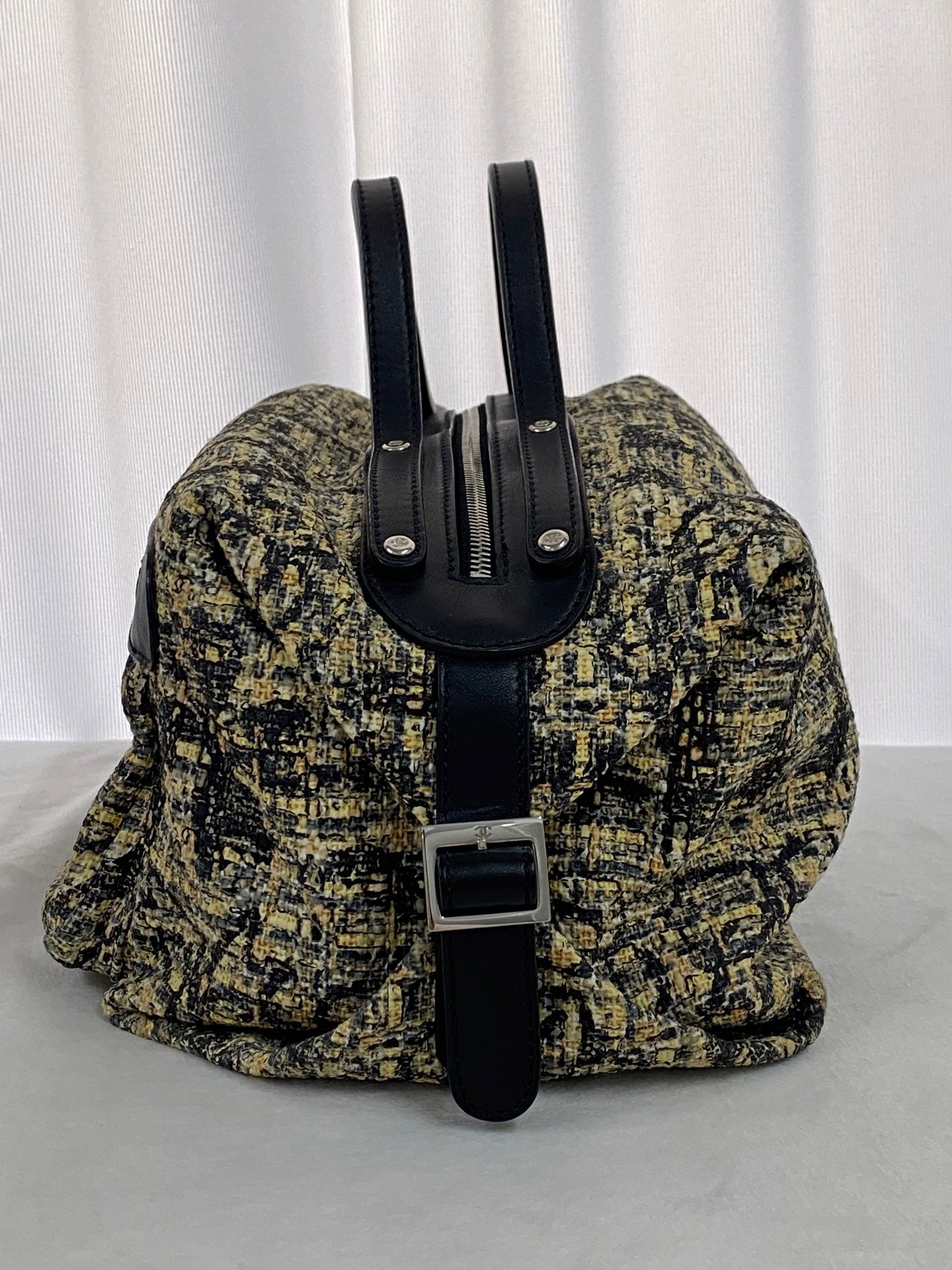 CHANEL Tweed Clover Duffle Handbag