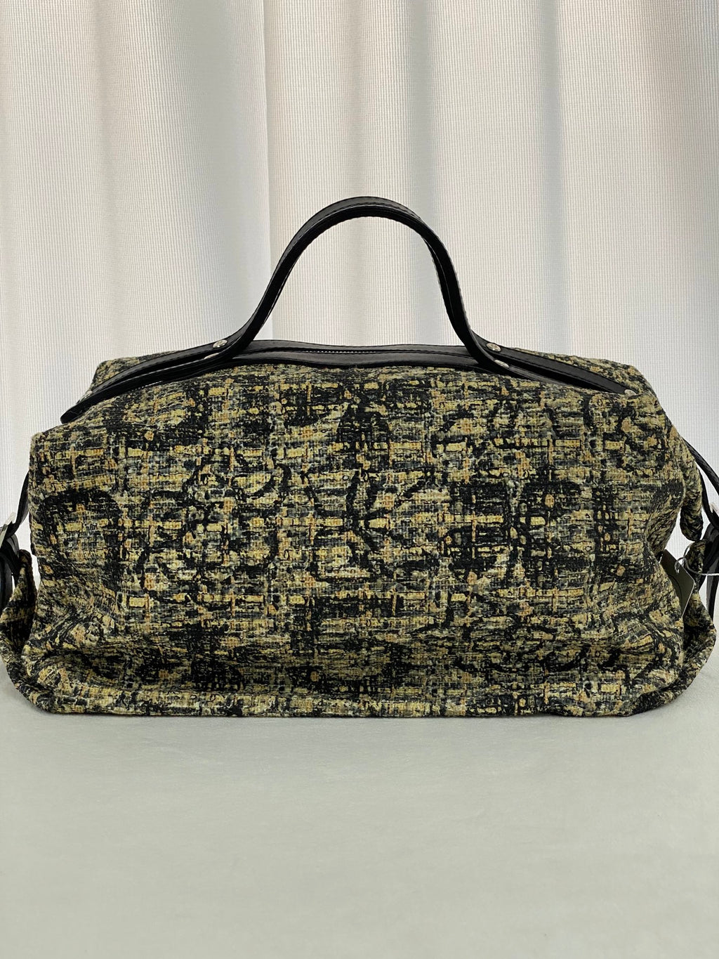 CHANEL Tweed Clover Duffle Handbag
