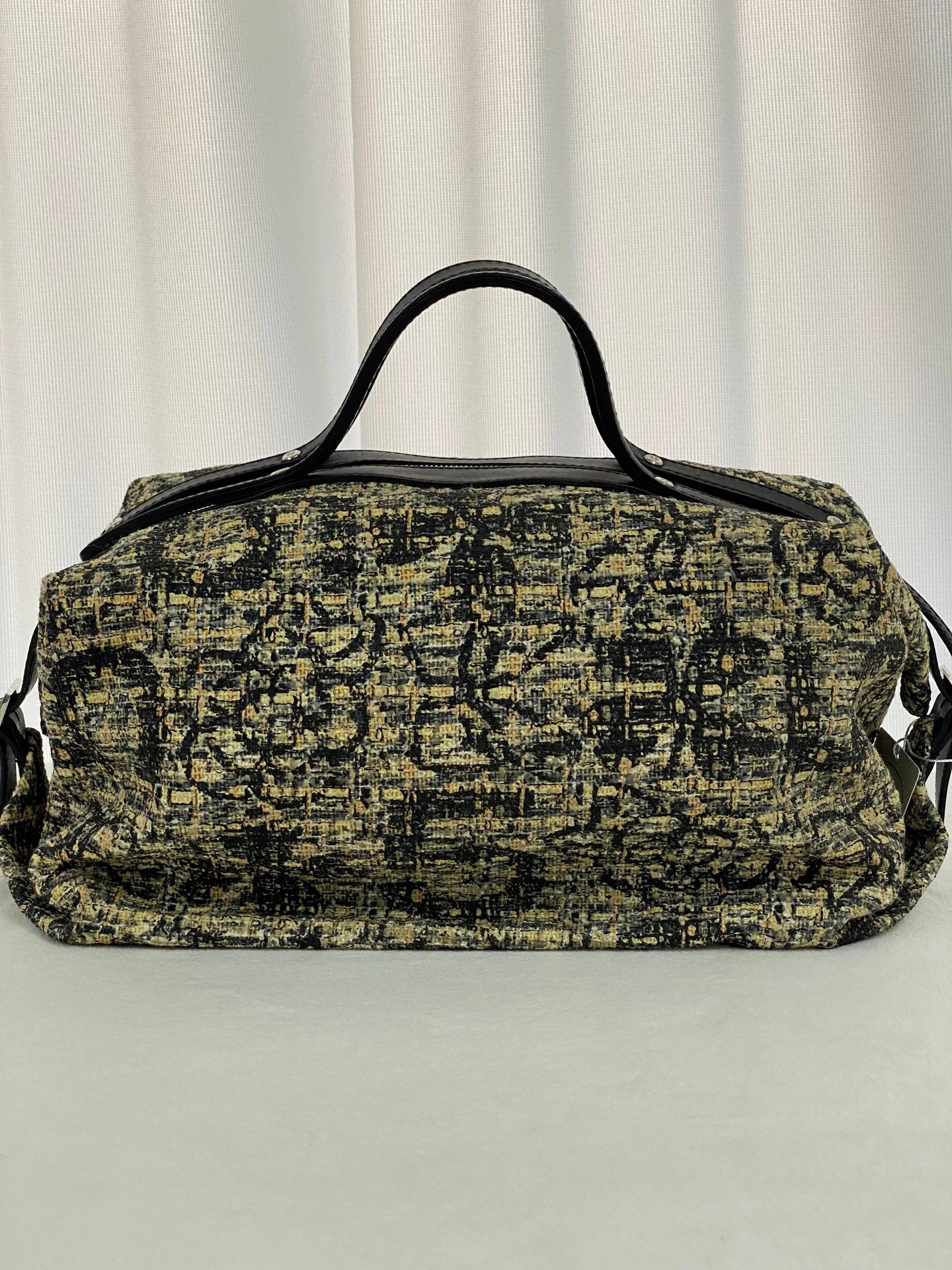 CHANEL Tweed Clover Duffle Handbag