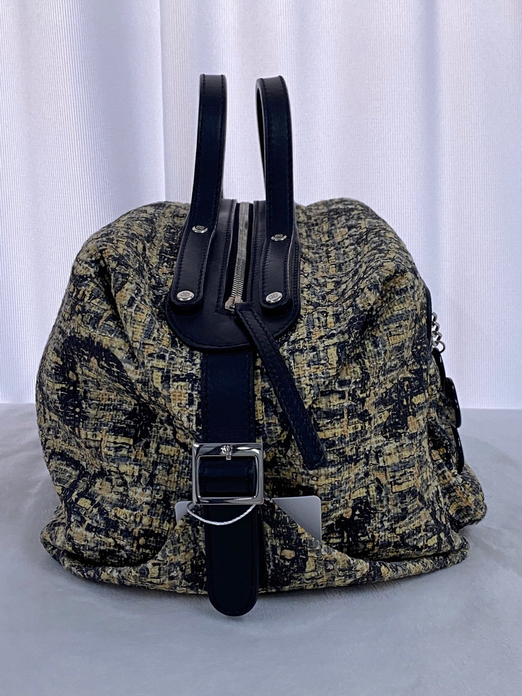CHANEL Tweed Clover Duffle Handbag