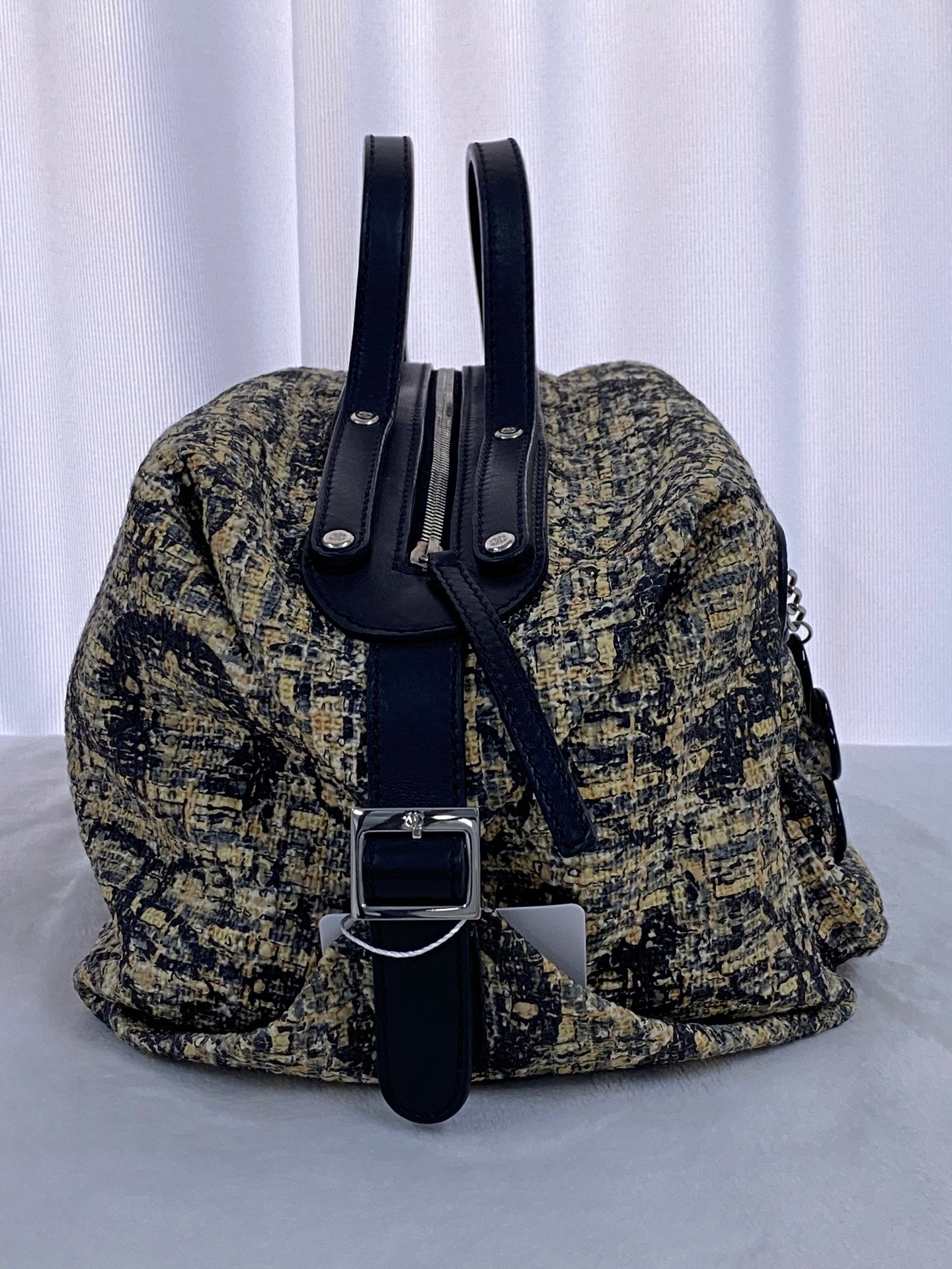 CHANEL Tweed Clover Duffle Handbag