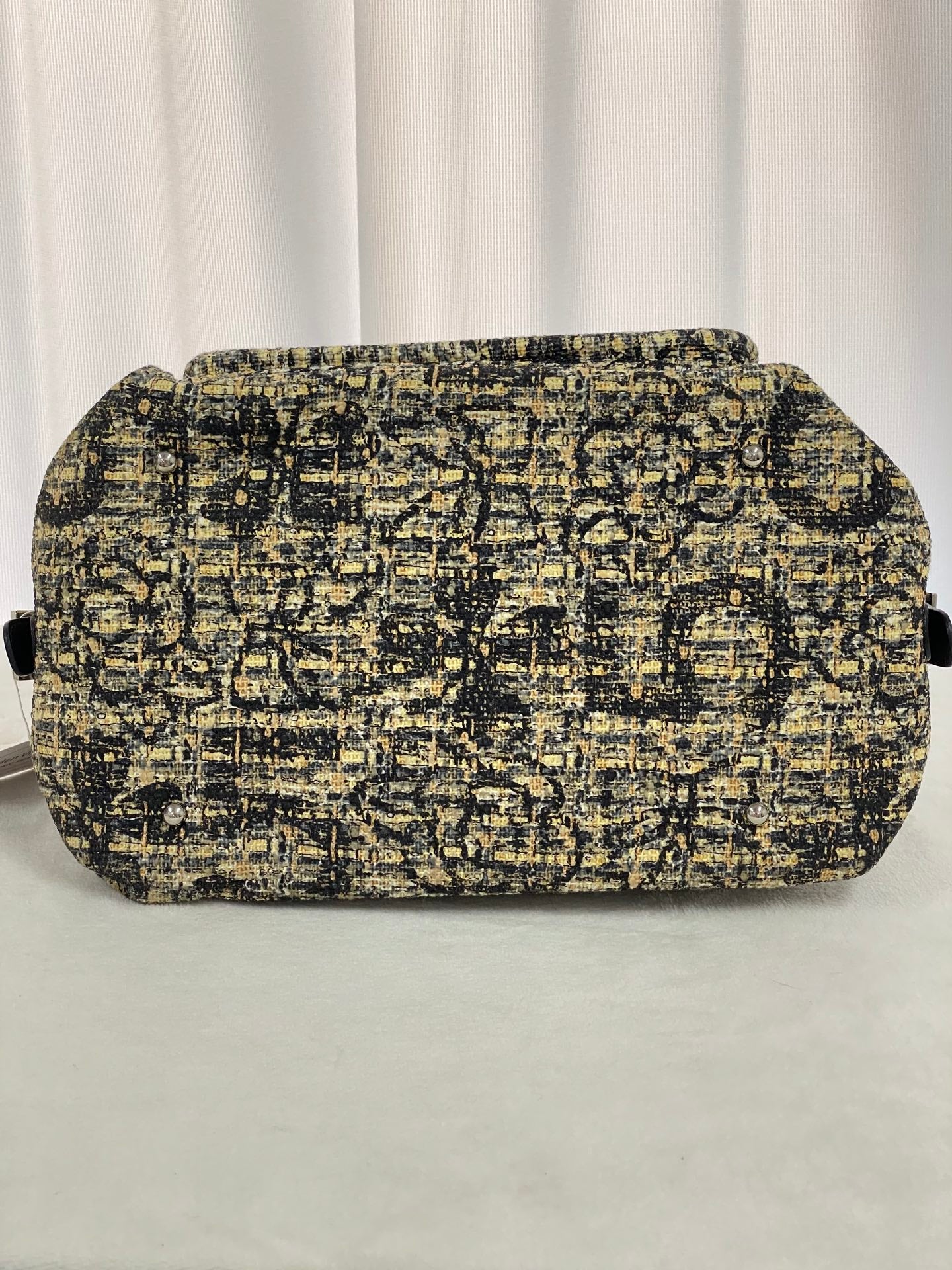 CHANEL Tweed Clover Duffle Handbag