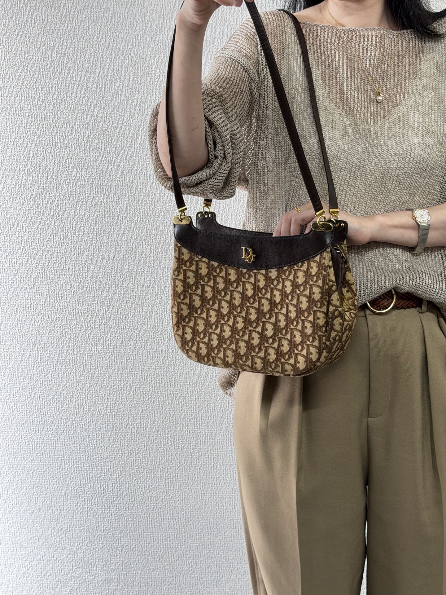 CHRISTIAN DIOR D'Oblique Shoulderbag