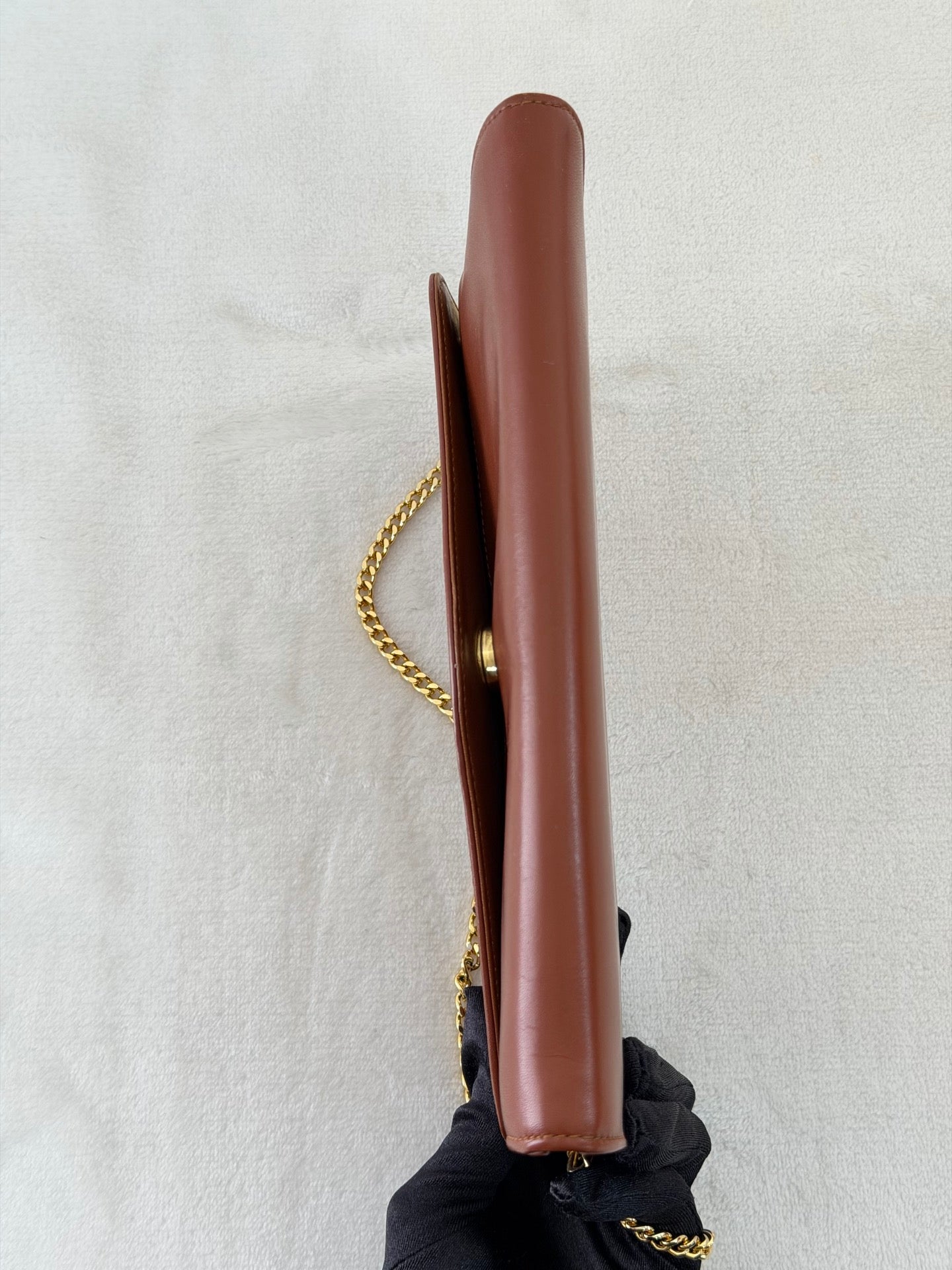 CHRISTIAN DIOR  Brown Flap Chainbag