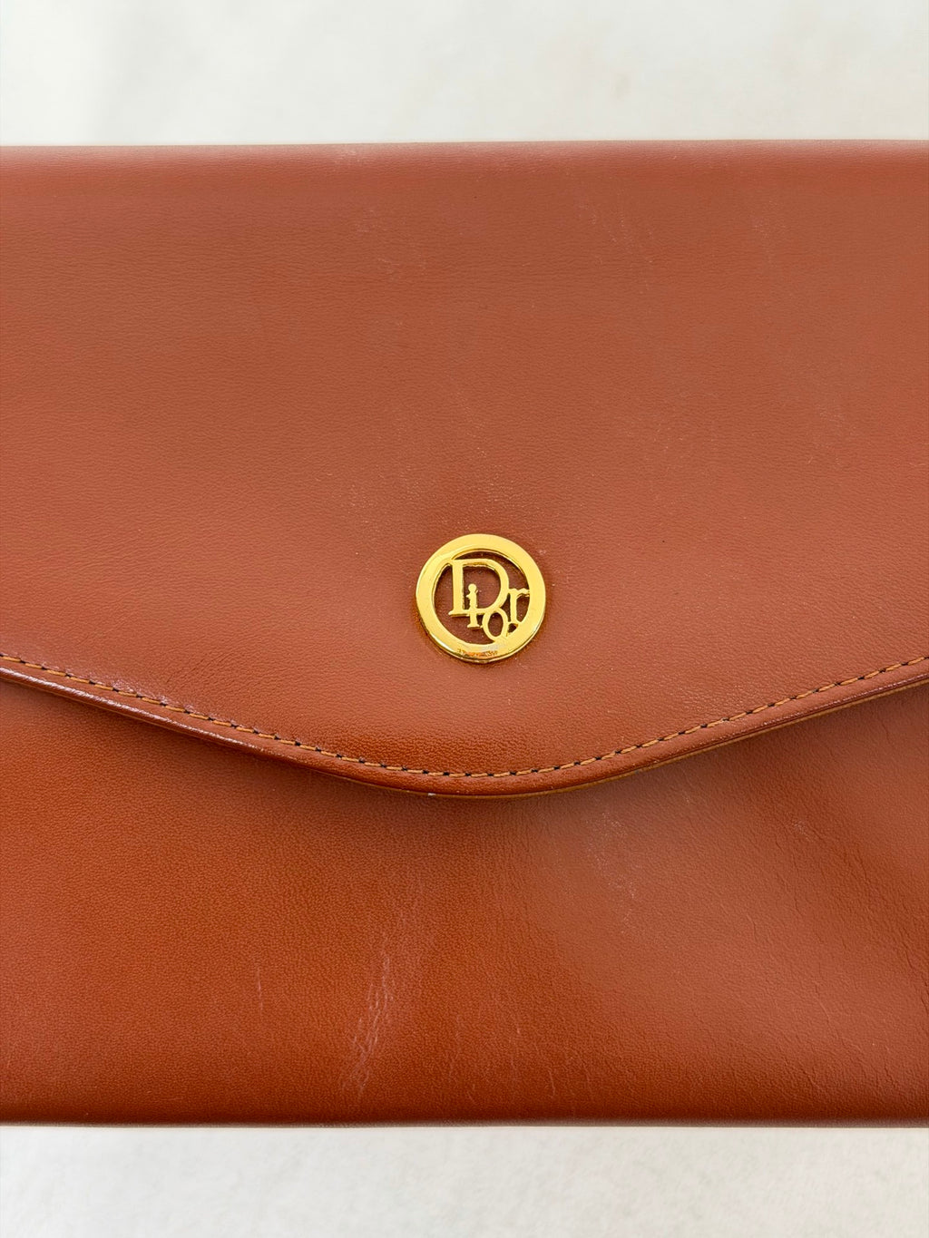 CHRISTIAN DIOR  Brown Flap Chainbag