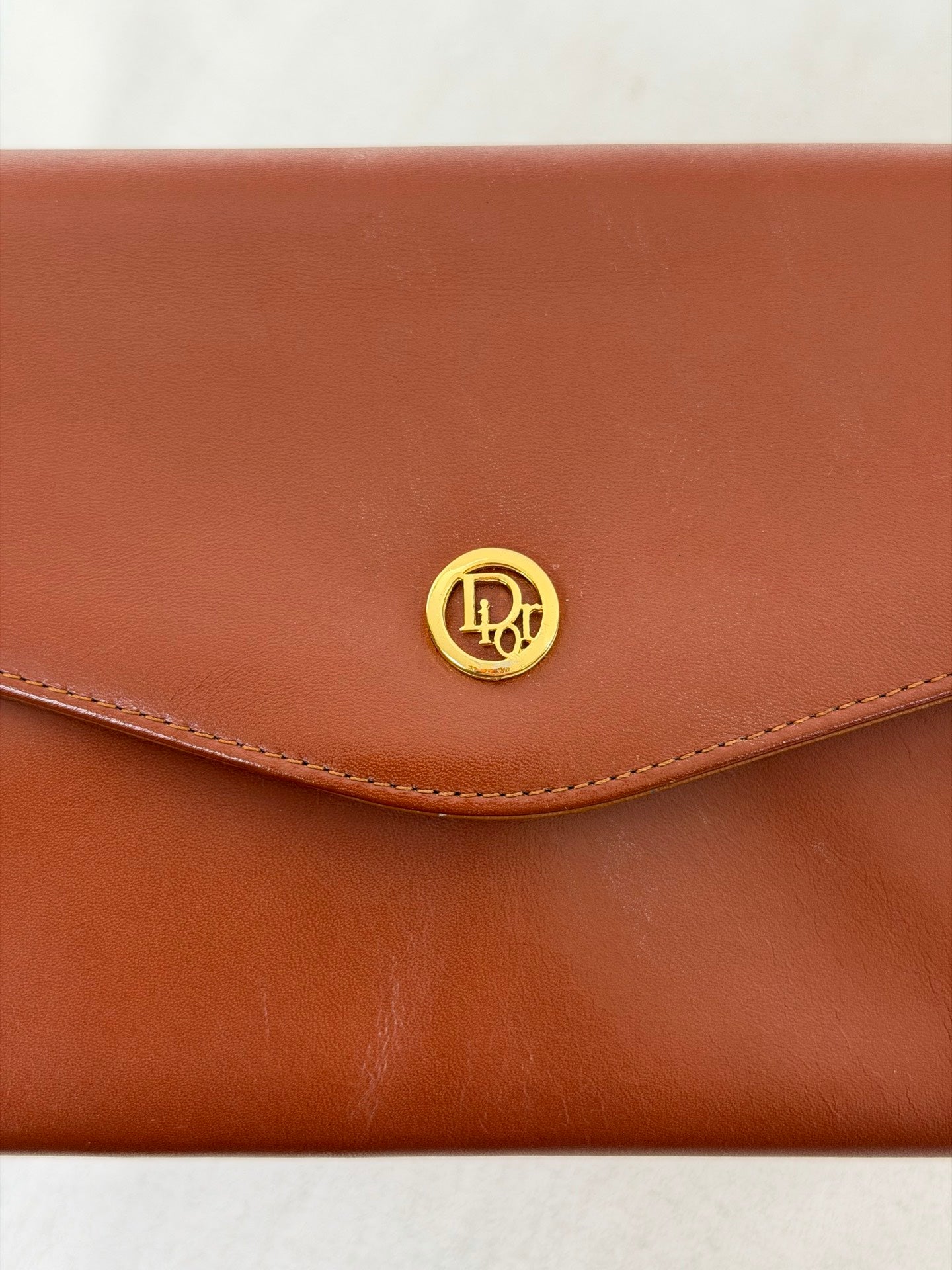 CHRISTIAN DIOR  Brown Flap Chainbag