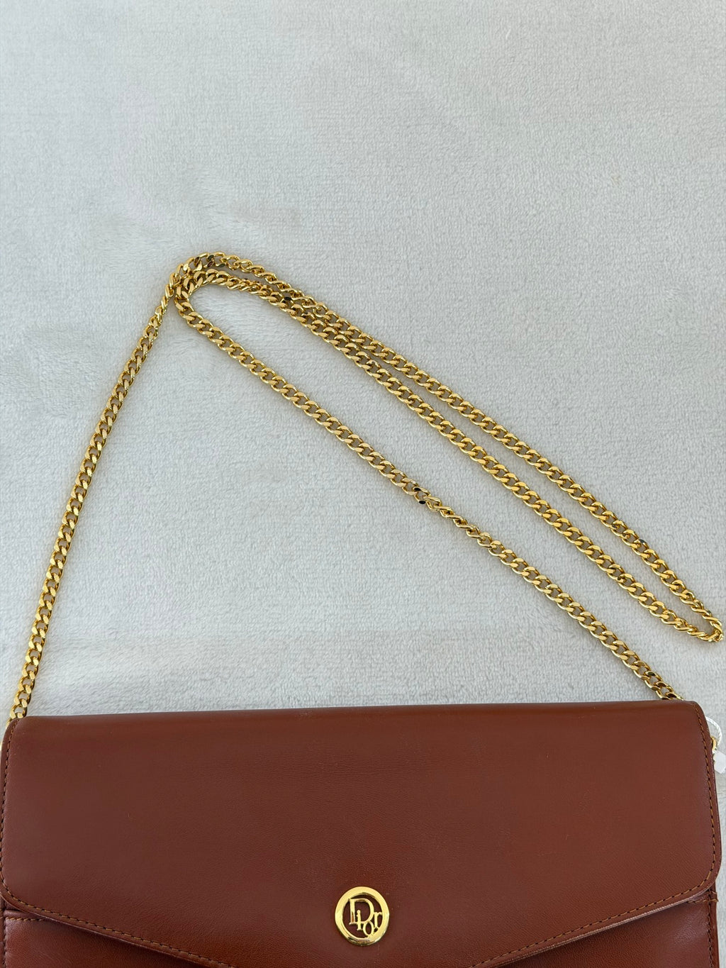 CHRISTIAN DIOR  Brown Flap Chainbag
