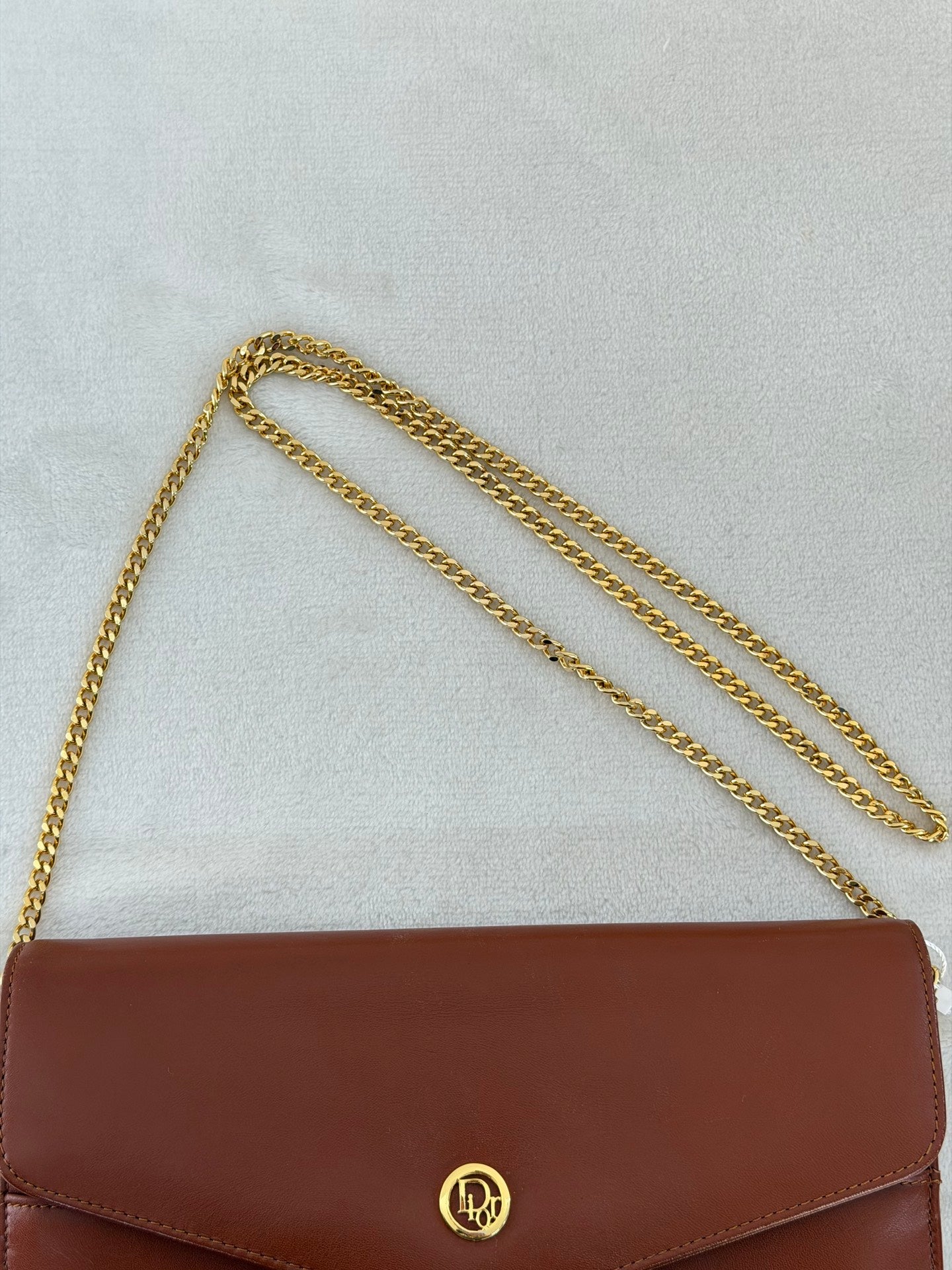 CHRISTIAN DIOR  Brown Flap Chainbag