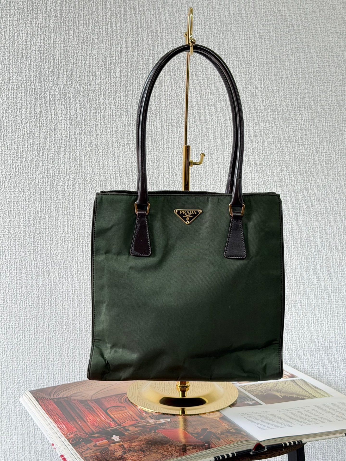 PRADA Nylon Emerald Handbag