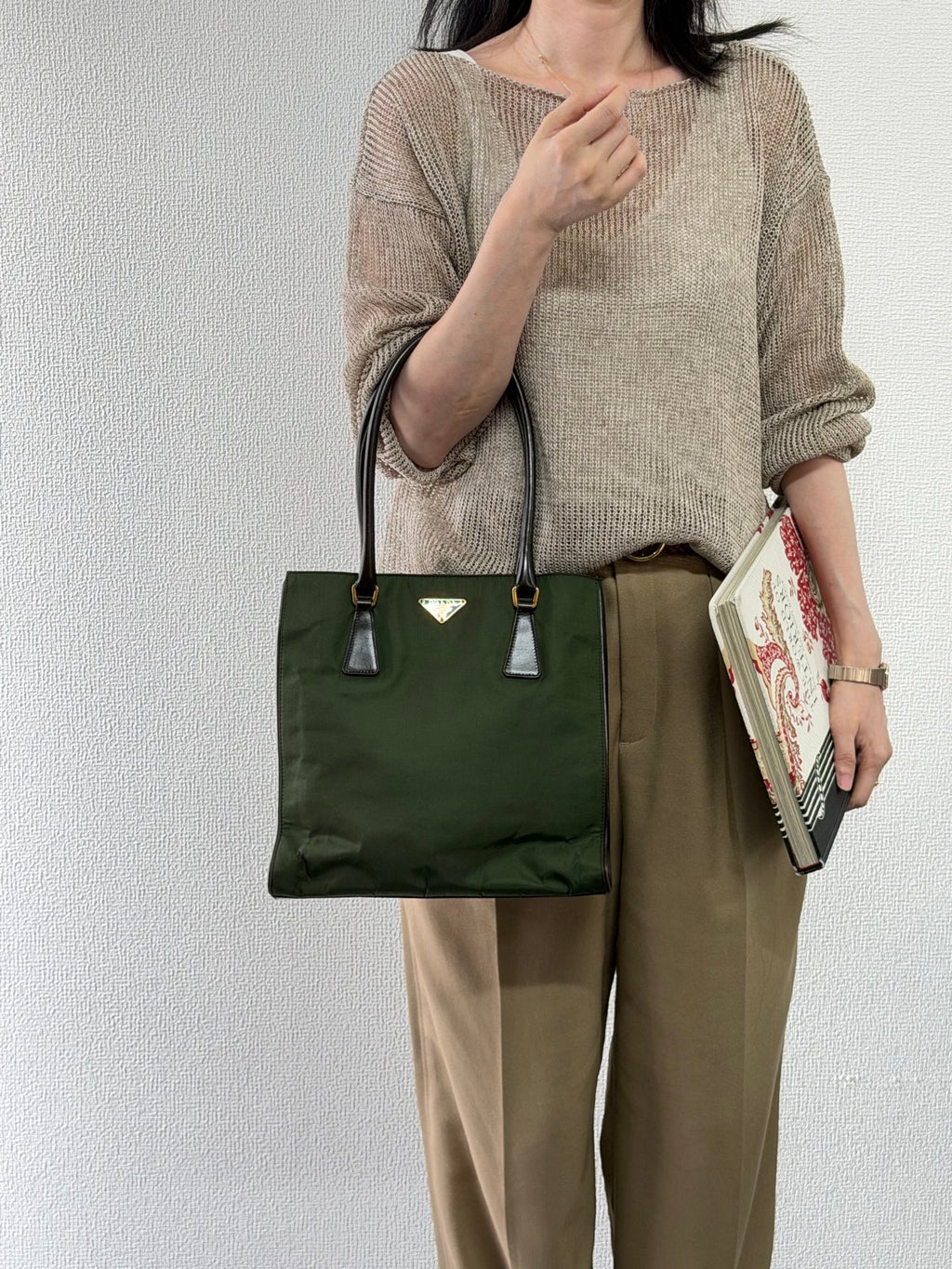PRADA Nylon Emerald Handbag