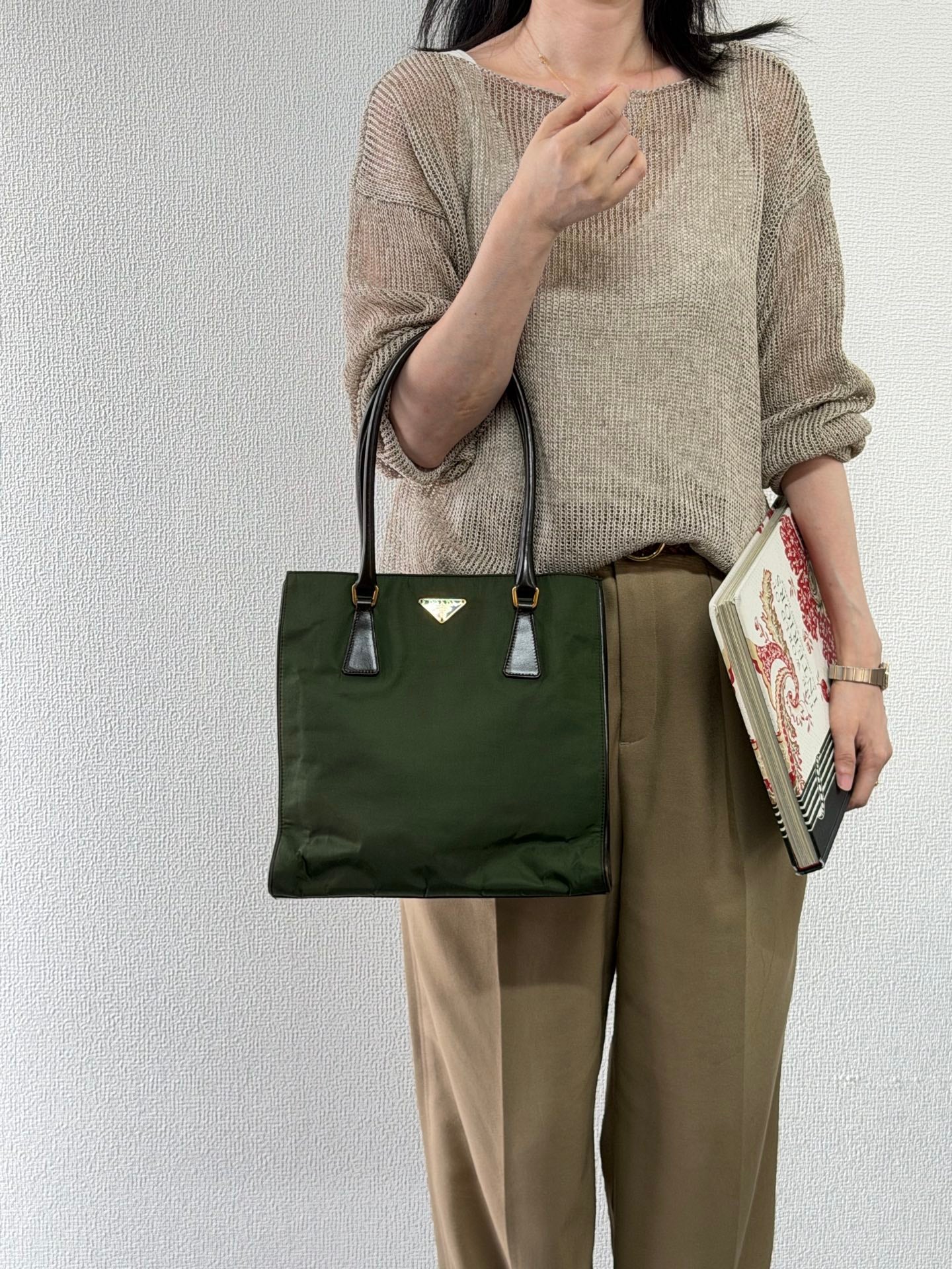 PRADA Nylon Emerald Handbag