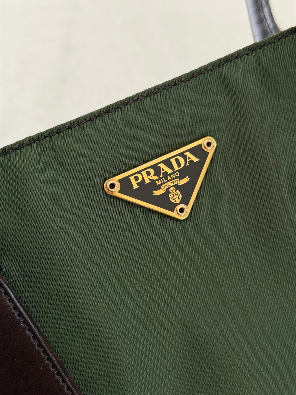 PRADA Nylon Emerald Handbag