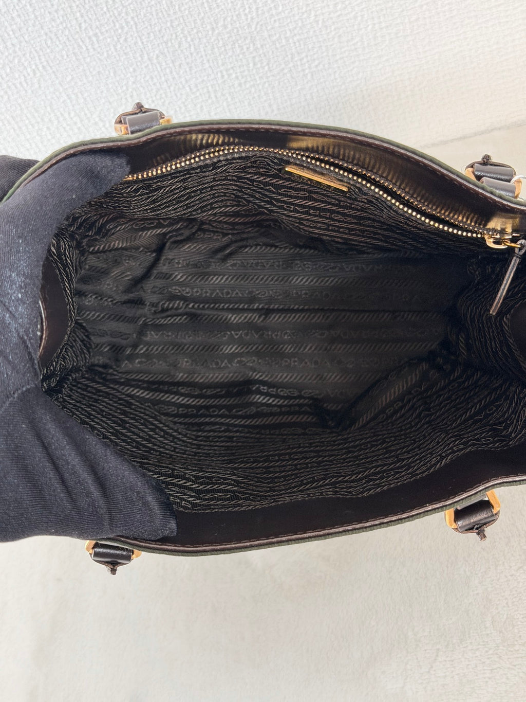 PRADA Nylon Emerald Handbag