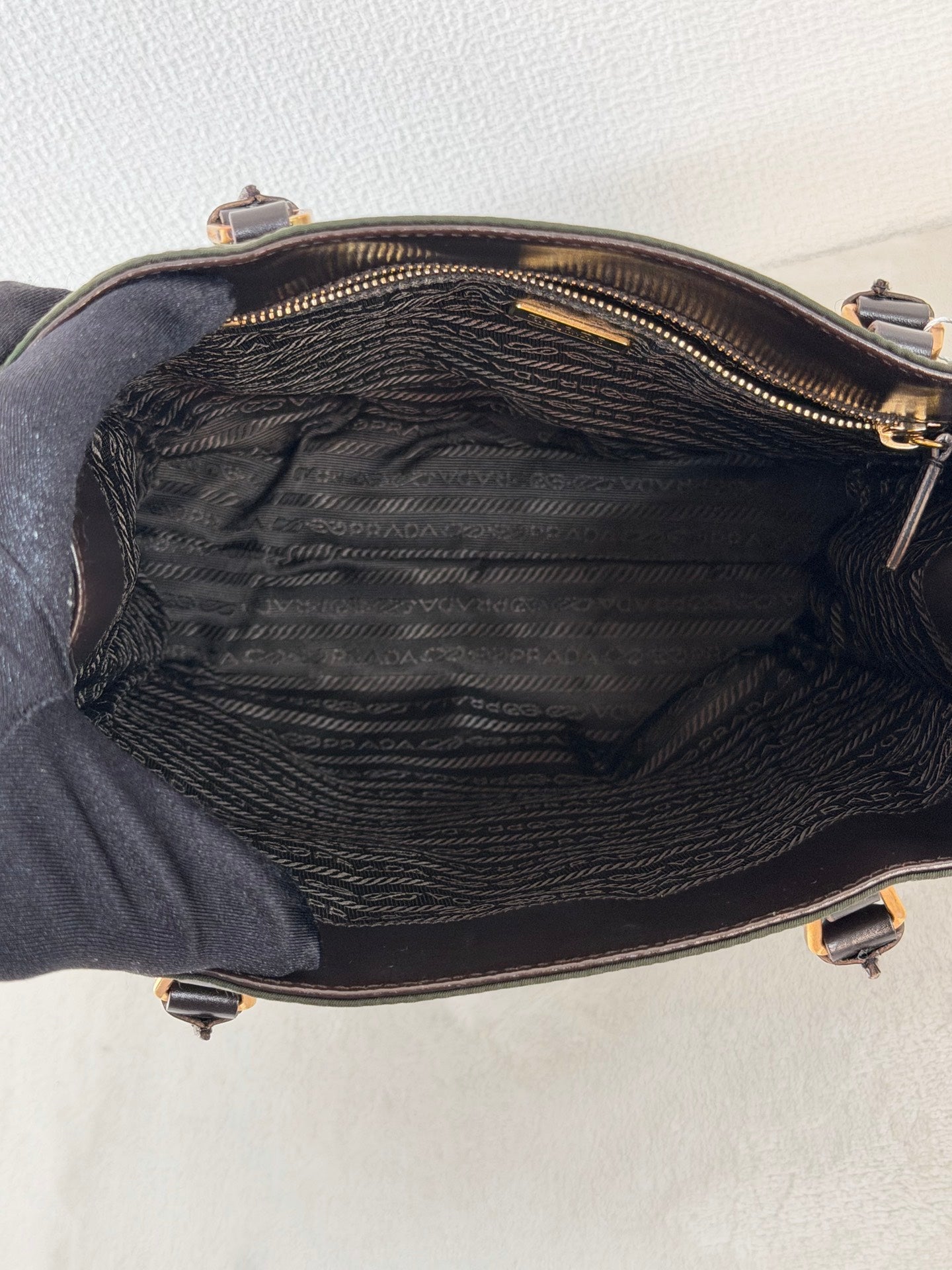 PRADA Nylon Emerald Handbag